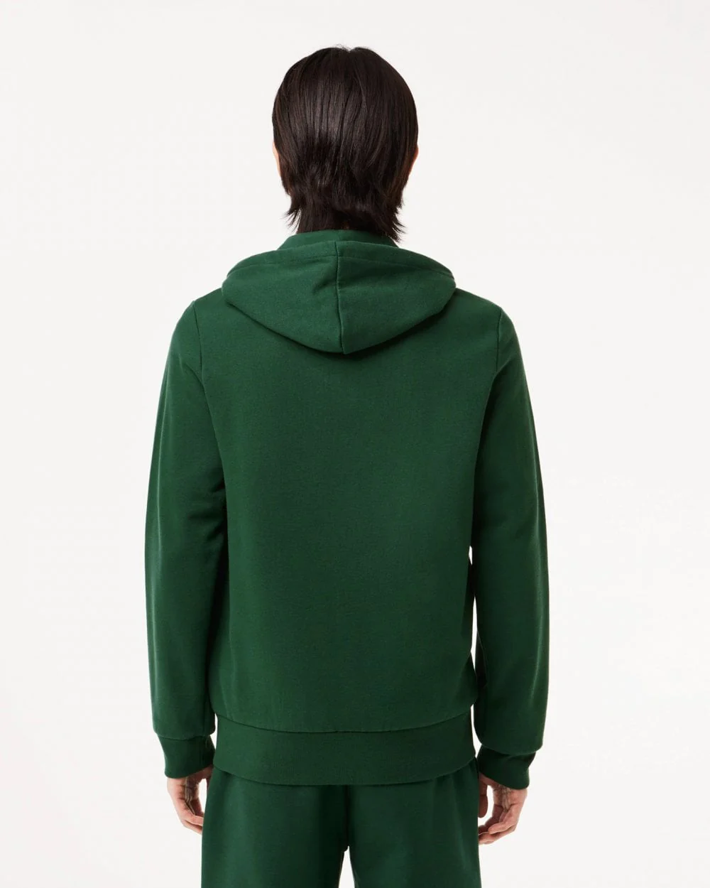 Lacoste Mens Fleece Full-Zip Hoodie - Green 132 - Image 5