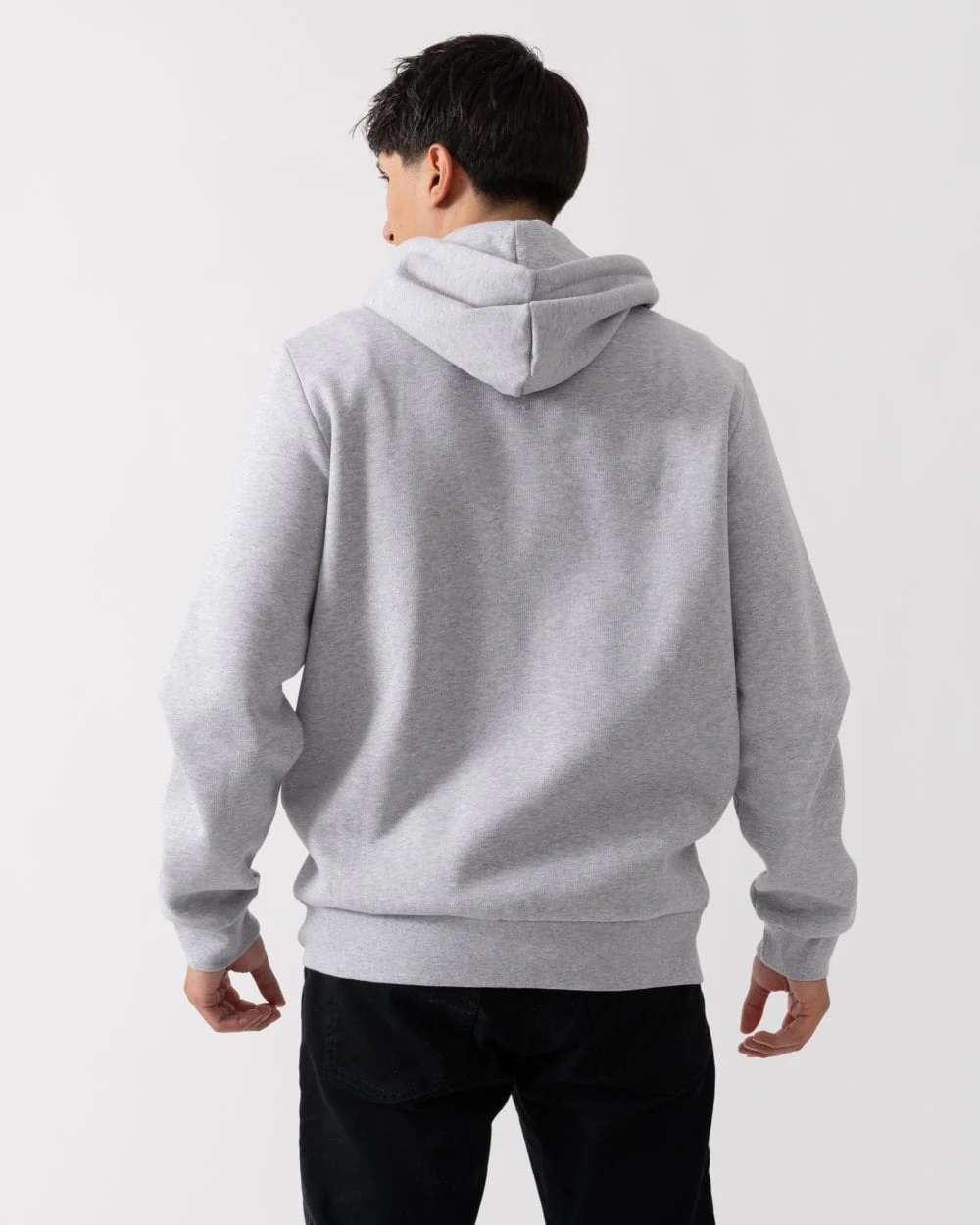 Lacoste Mens Fleece Full-Zip Hoodie - Silver Chine CCA - Image 4