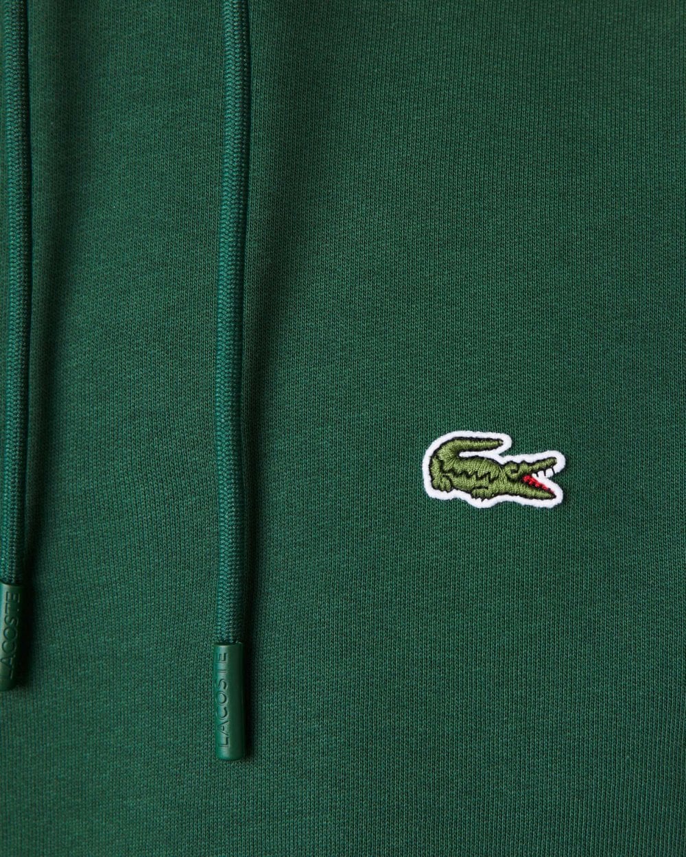 Lacoste Mens Fleece Hoodie - Green 132 - Image 2