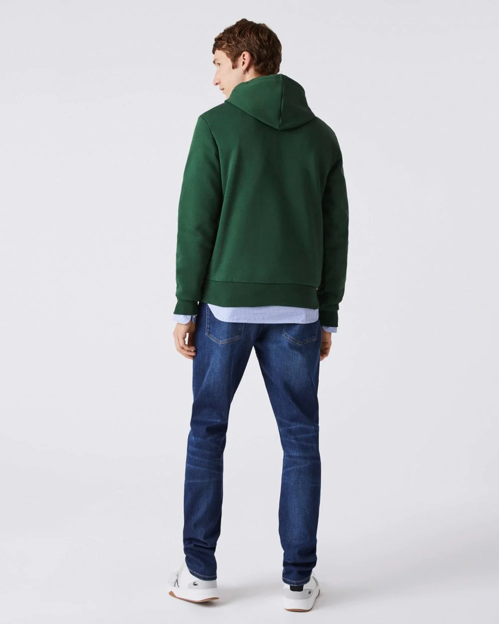 Lacoste Mens Fleece Hoodie - Green 132 - Image 4
