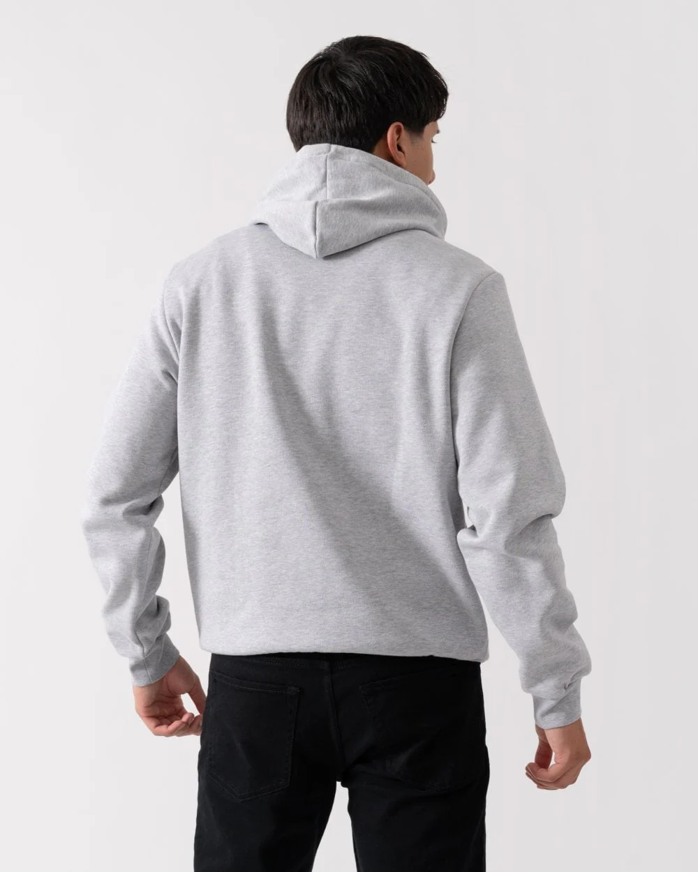 Lacoste Mens Fleece Hoodie - Silver Chine CCA - Image 4