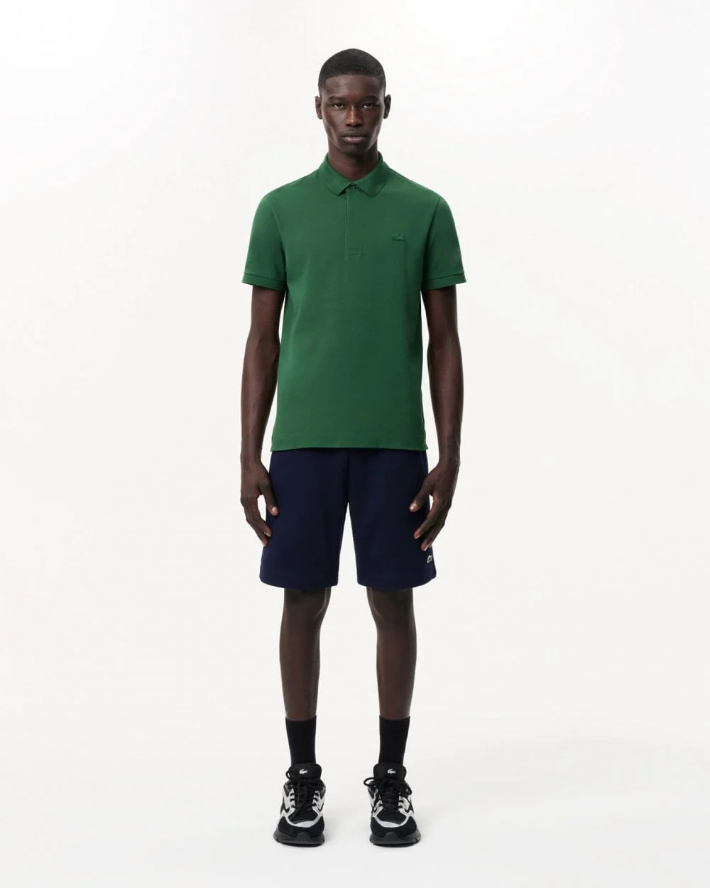 Lacoste Mens Fleece Shorts - Navy Blue 166 - Image 2