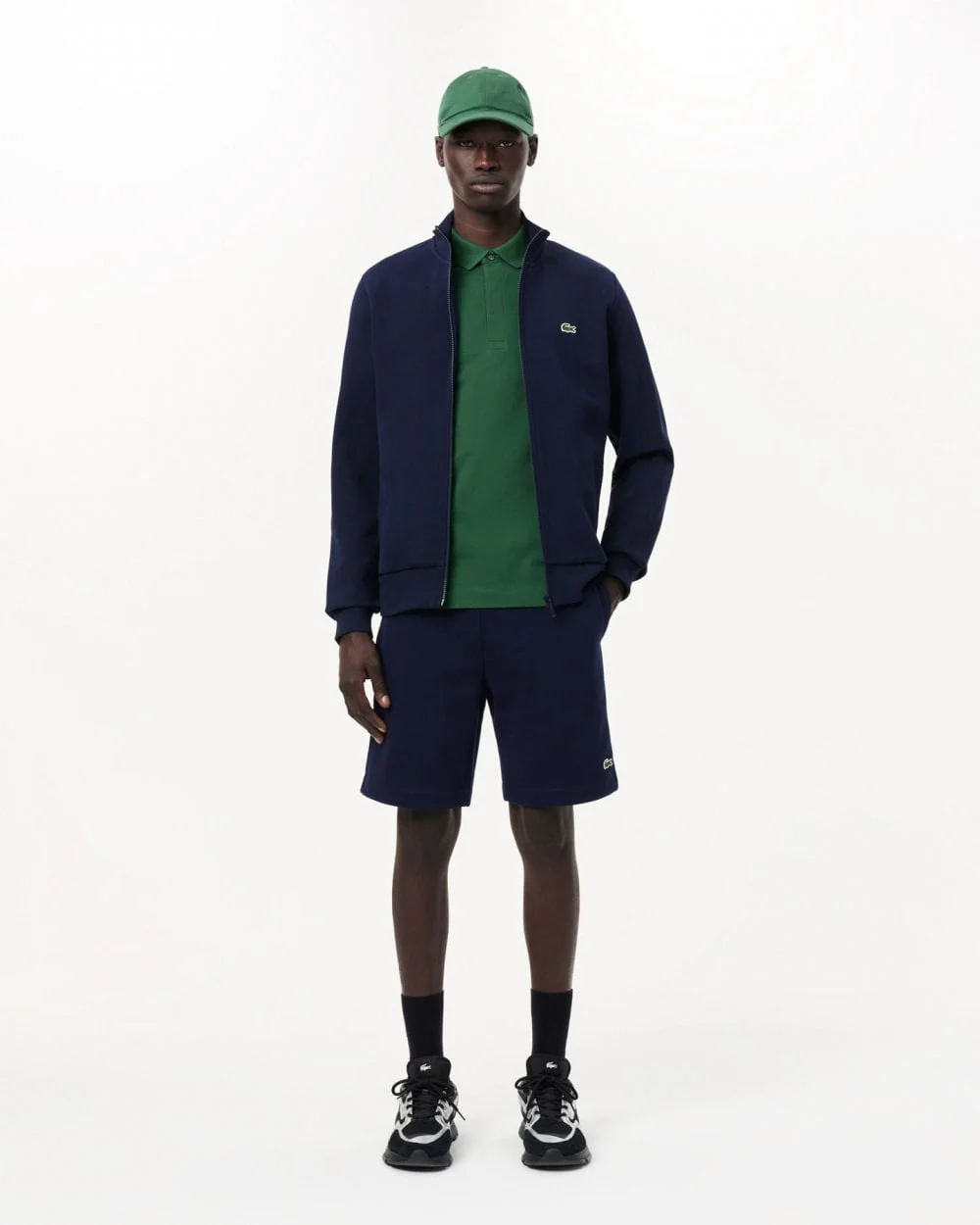 Lacoste Mens Fleece Shorts - Navy Blue 166 - Image 3
