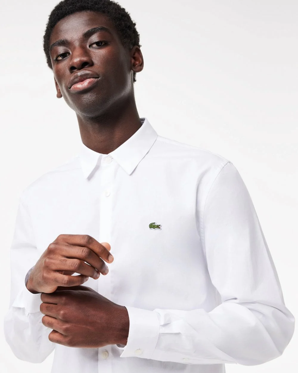 Lacoste Mens Long Sleeve City Shirt - White 001 - Image 2