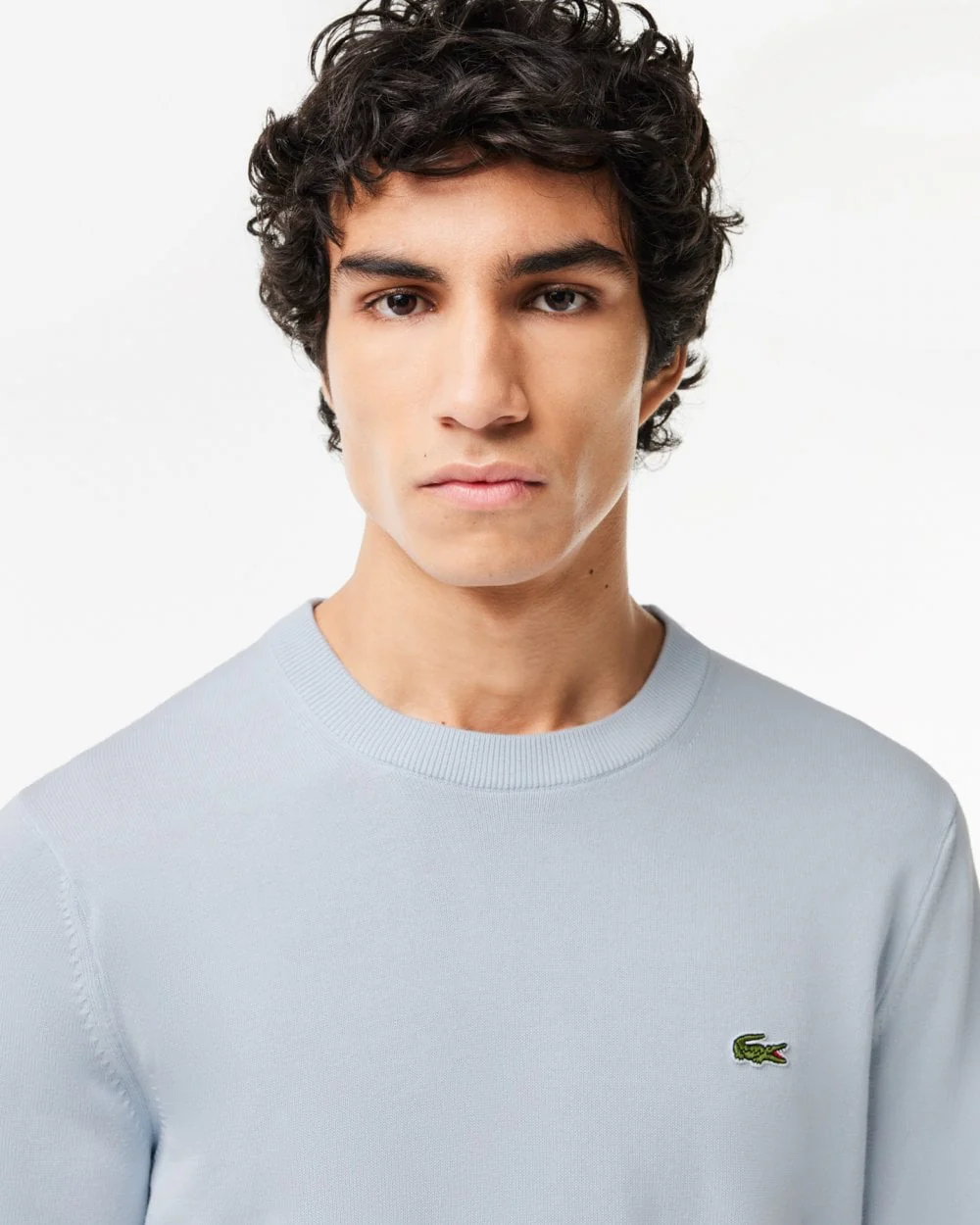 Lacoste Mens Organic Cotton Crew Neck Sweater - Phoenix Blue J2G - Image 2
