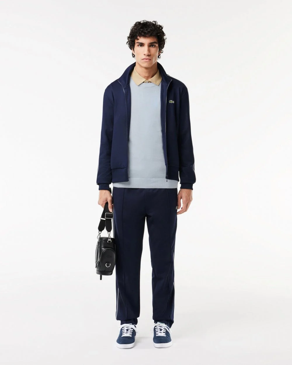 Lacoste Mens Organic Cotton Crew Neck Sweater - Phoenix Blue J2G - Image 4