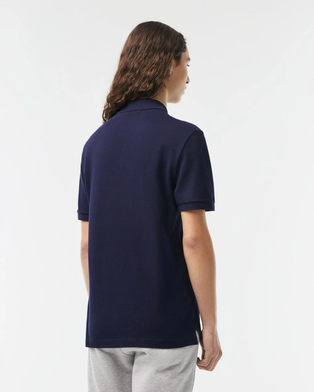 Lacoste Mens Original L.12.12 Slim Fit Petit Piqué Cotton Polo Shirt - Navy Blue 166 - Image 3
