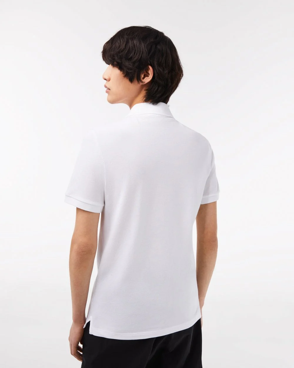 Lacoste Mens Original L.12.12 Slim Fit Petit Piqué Cotton Polo Shirt - White 001 - Image 3