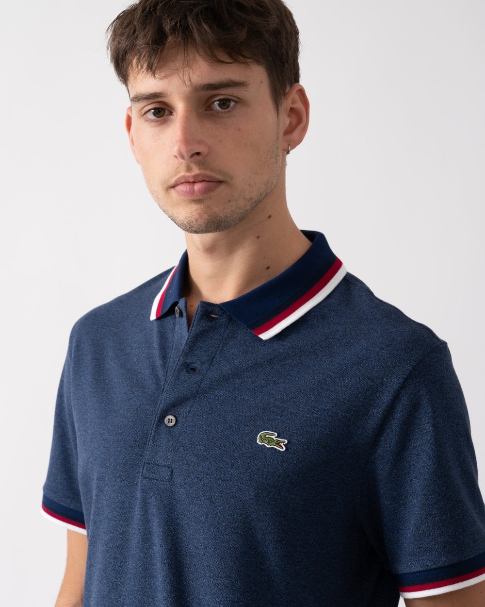 Lacoste Mens Regular Fit Contrast Collar Polo Shirt - Image 2
