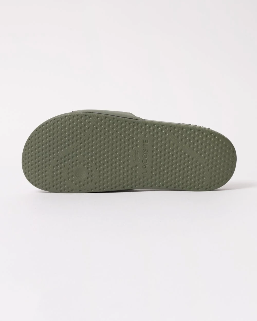 Lacoste Mens Serve Sliders - Khaki/White 255 - Image 6