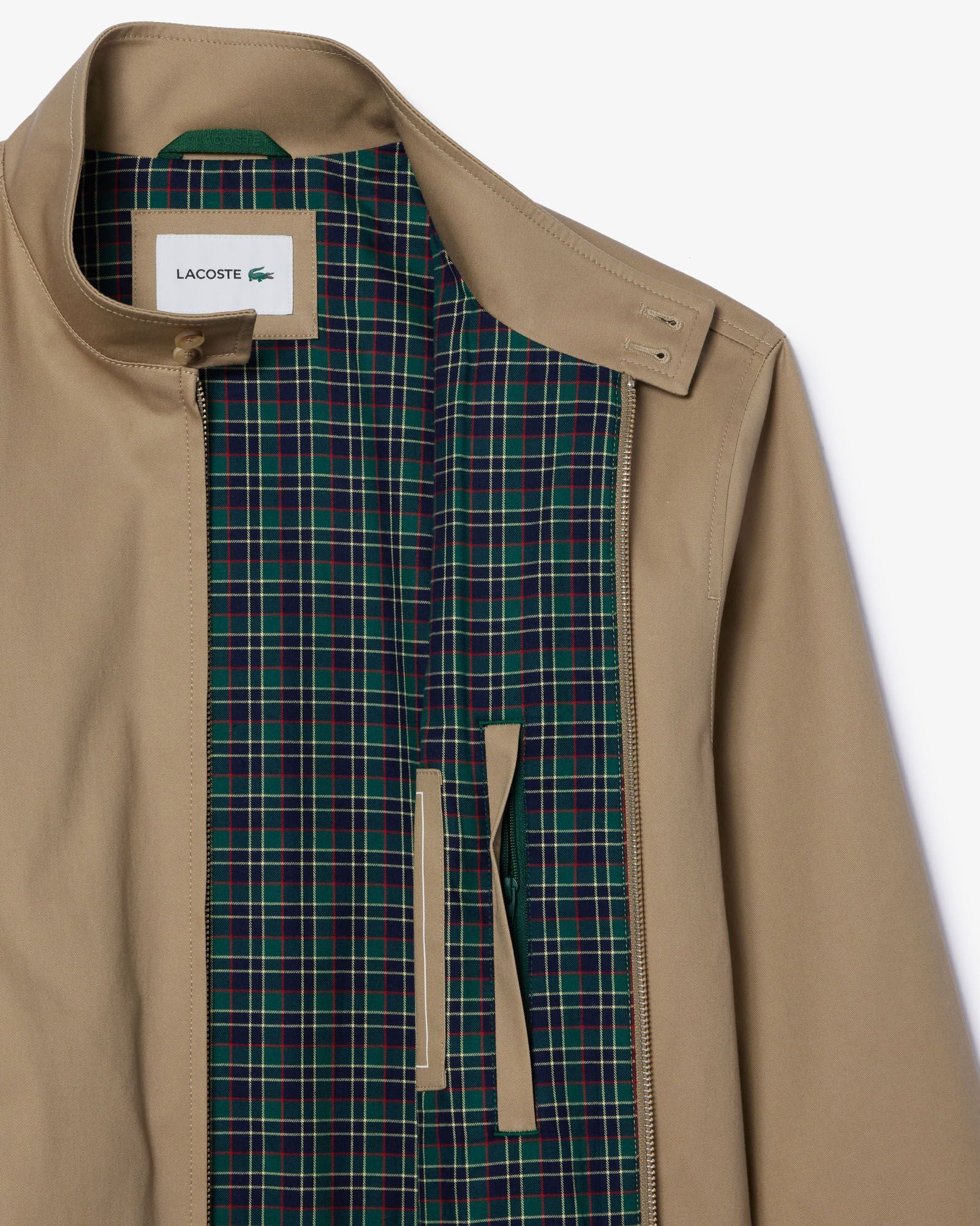 Lacoste Mens Showerproof Cotton Twill Harrington Jacket - Lion CB8 - Image 6