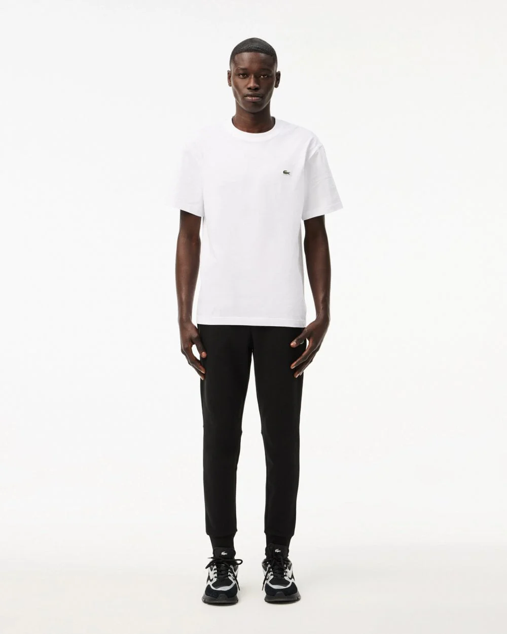 Lacoste Mens Slim Fit Fleece Joggers - Black 031 - Image 2