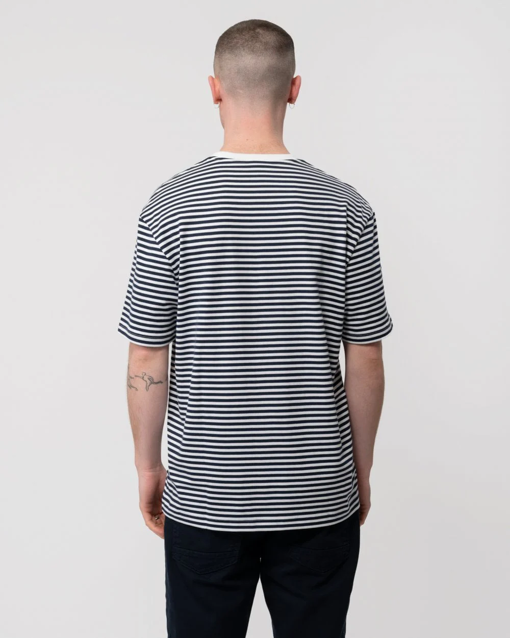 lacoste Mens Striped Crew Neck T-Shirt - Image 4