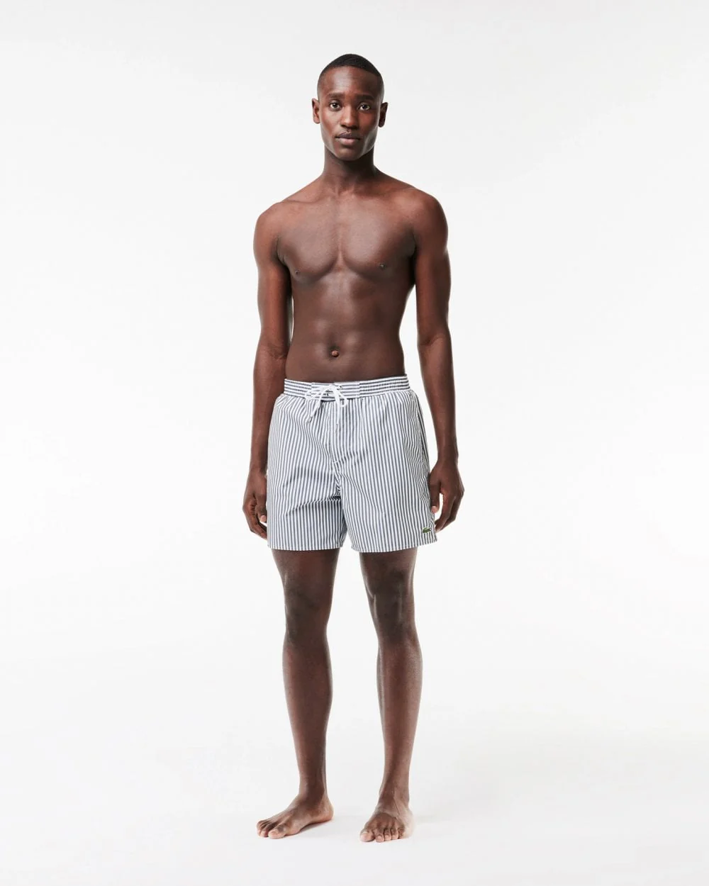 Lacoste Mens Striped Swimming Shorts - Image 2