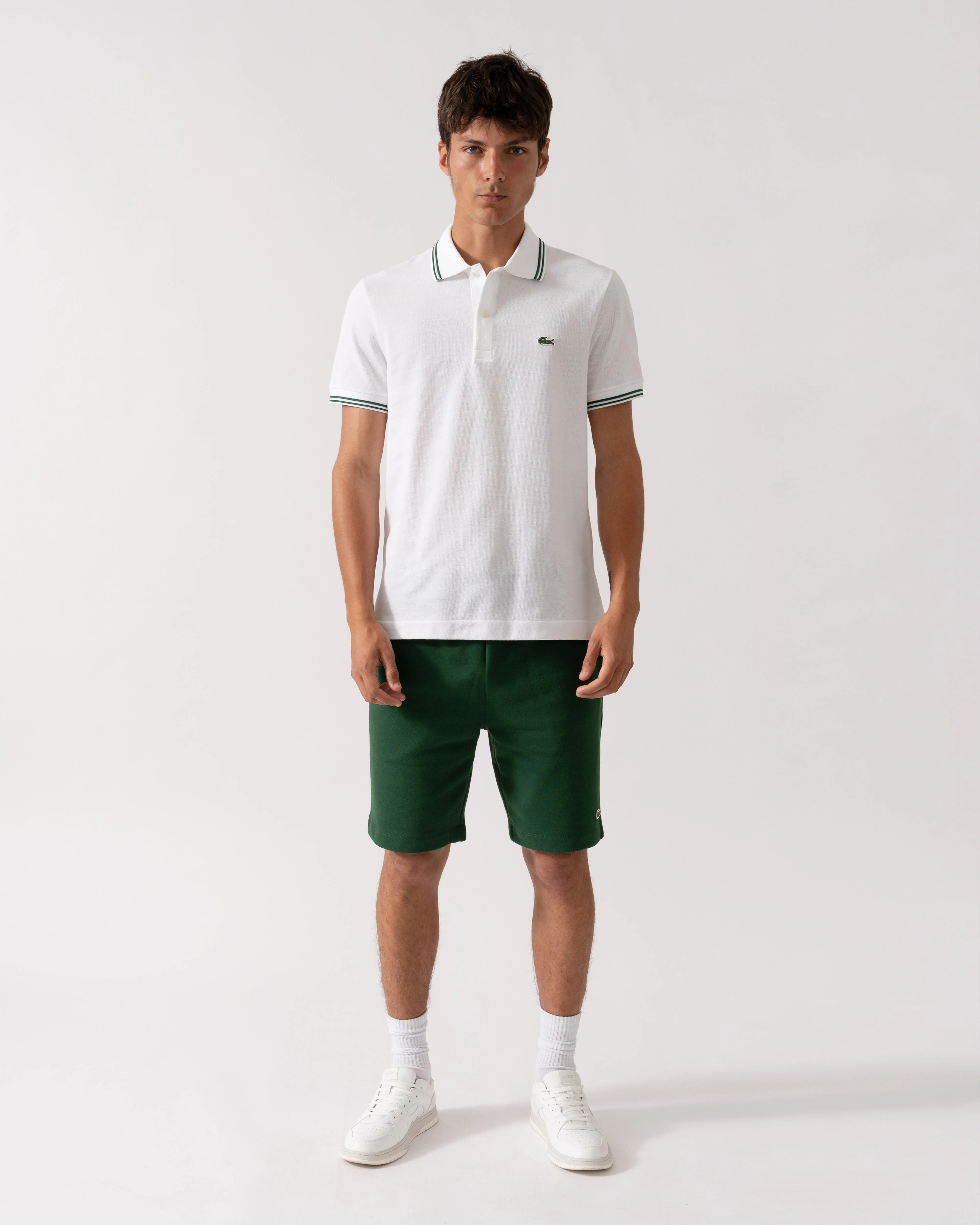 Lacoste Mens Tipped Polo Shirt - White 001 - Image 2