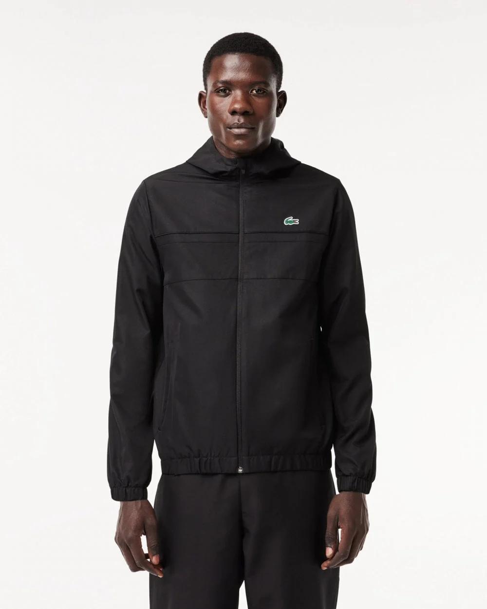 Lacoste Mens Zipped Training Jacket - Black/Black-Black 8VM