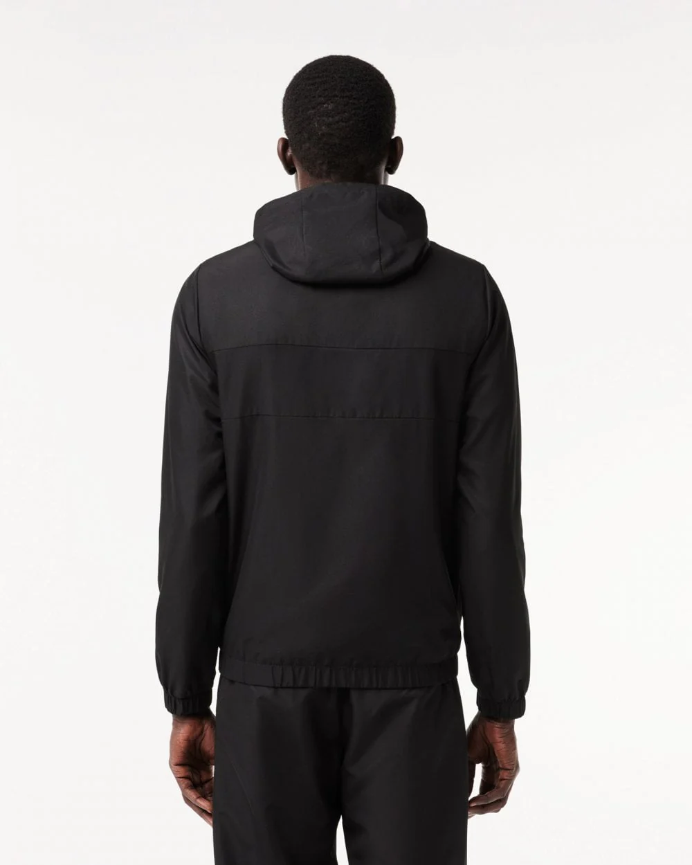 Lacoste Mens Zipped Training Jacket - Black/Black-Black 8VM - Image 3