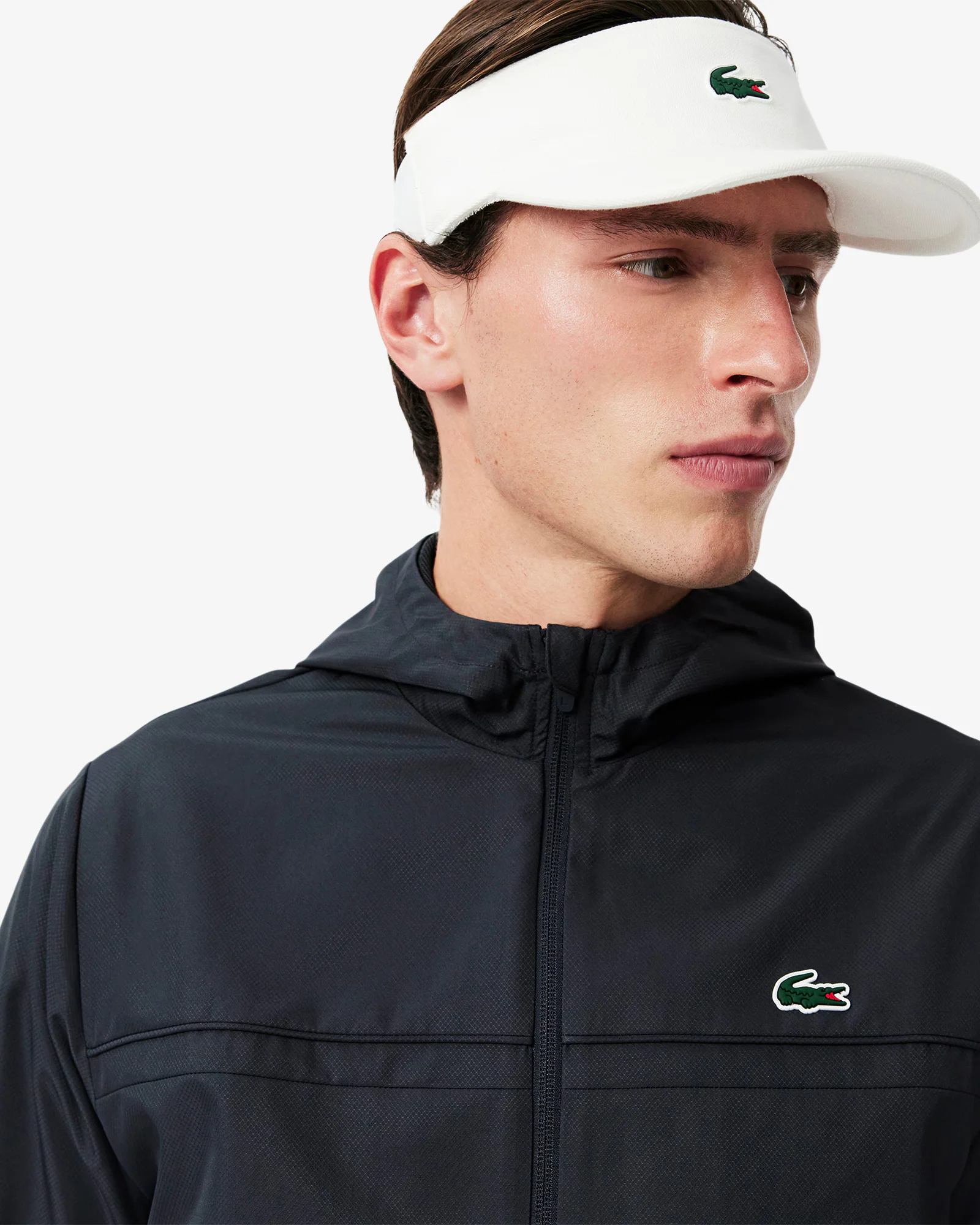 Lacoste Mens Zipped Training Jacket - Graphite/Graphite RT3 - Image 2