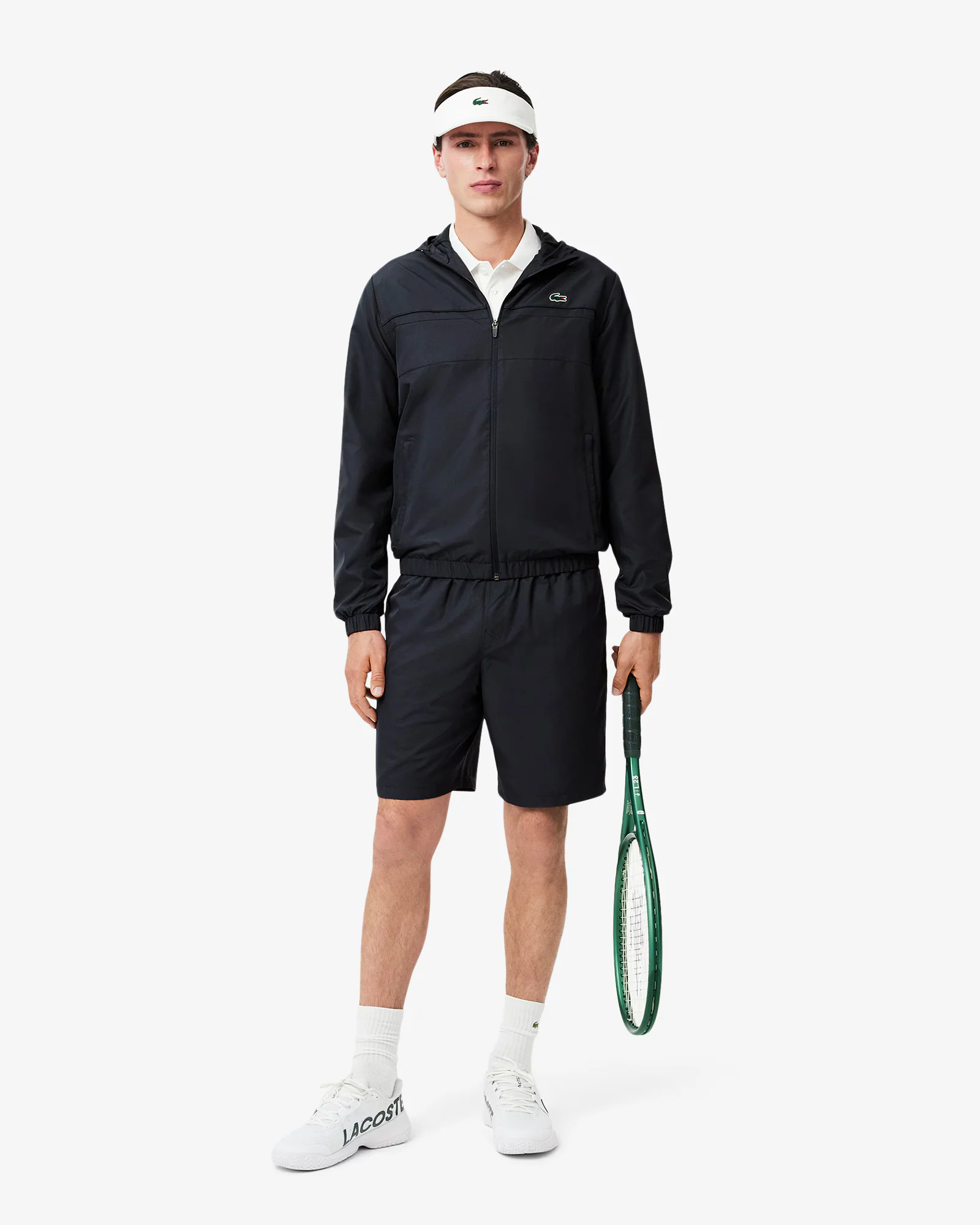 Lacoste Mens Zipped Training Jacket - Graphite/Graphite RT3 - Image 3