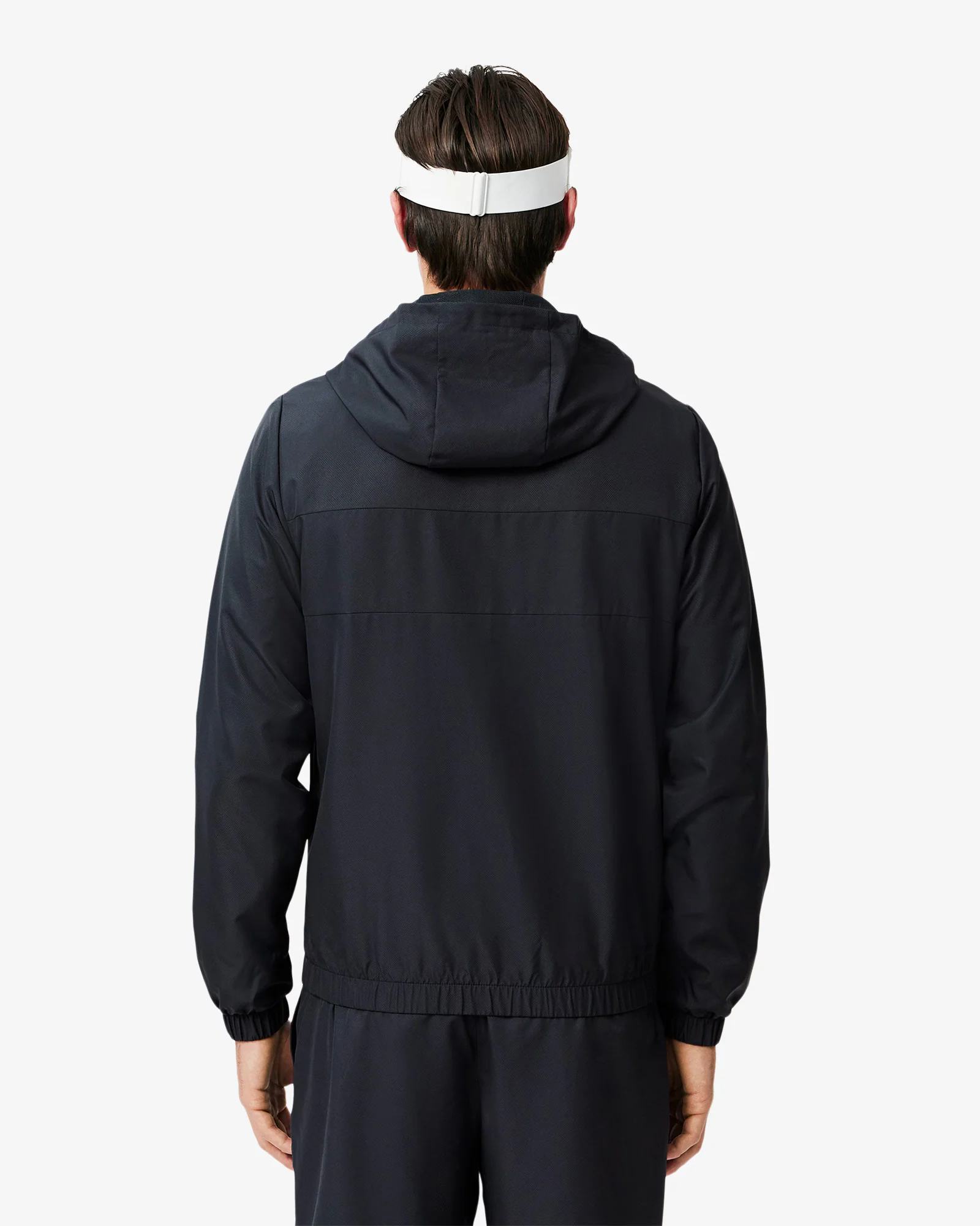 Lacoste Mens Zipped Training Jacket - Graphite/Graphite RT3 - Image 4