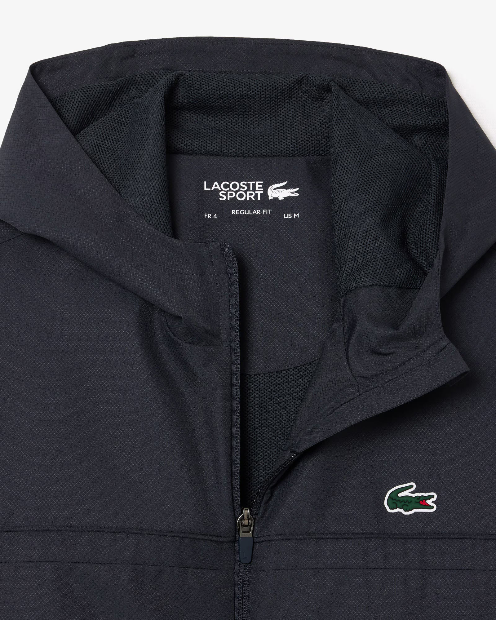 Lacoste Mens Zipped Training Jacket - Graphite/Graphite RT3 - Image 5