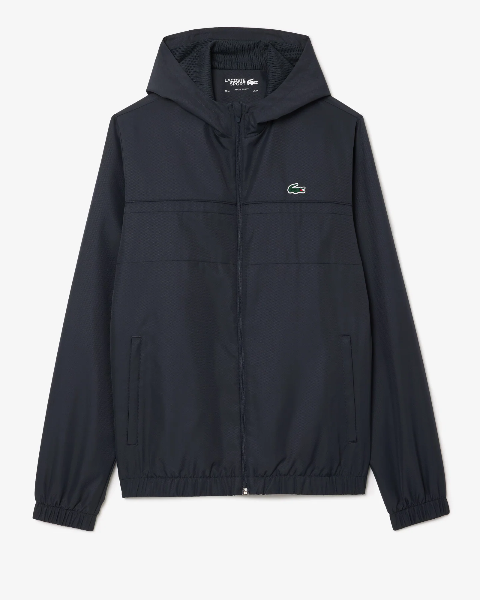 Lacoste Mens Zipped Training Jacket - Graphite/Graphite RT3 - Image 7