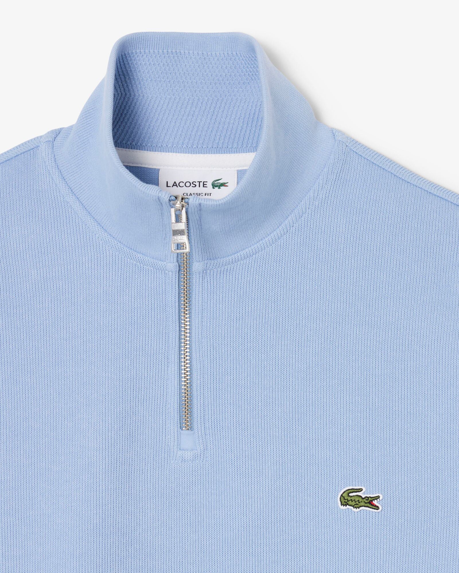 Lacoste Zippered Stand-Up Collar Cotton Sweatshirt - Aphylla AEY - Image 6