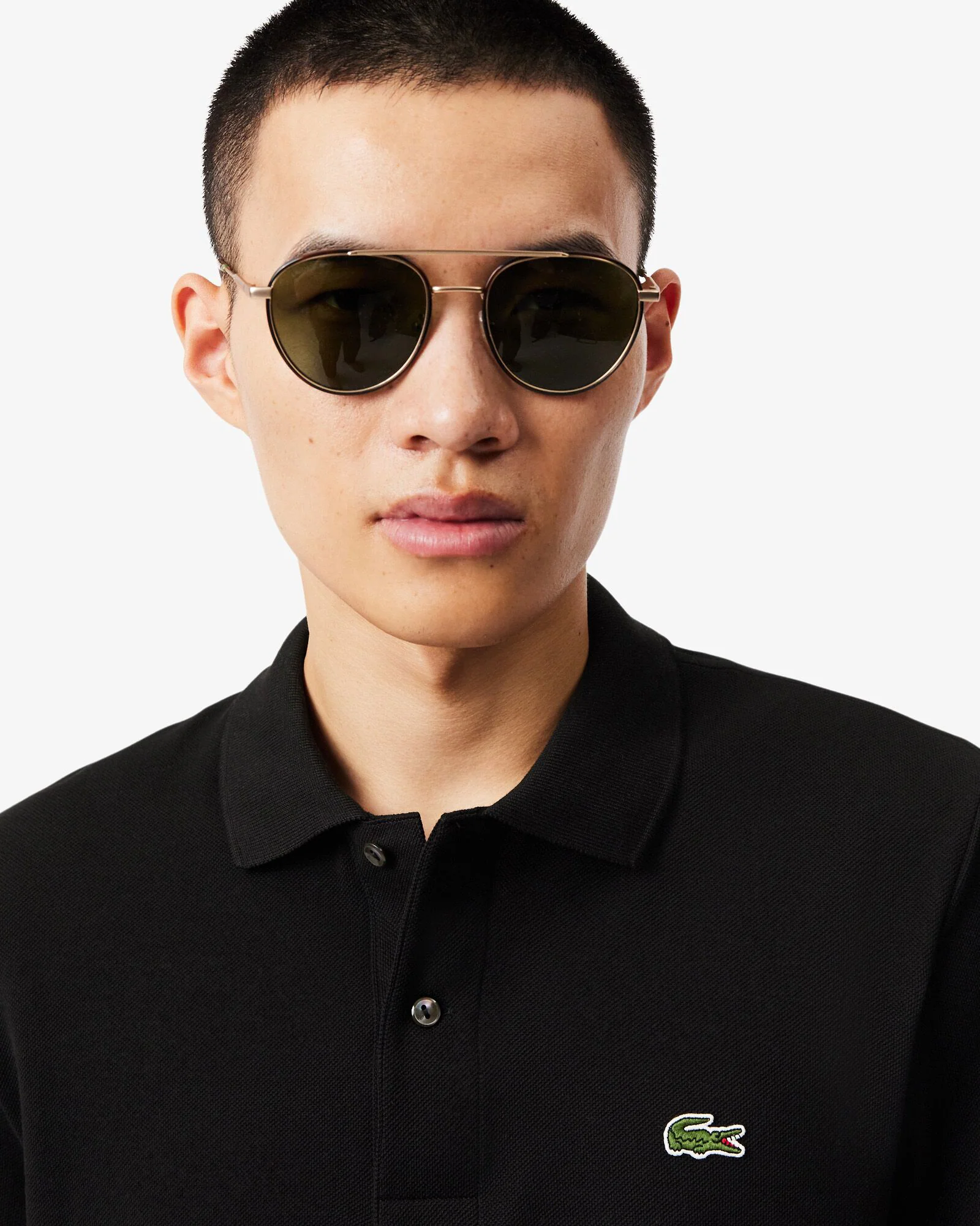 Lacoste Original L.12.12 Mens Long Sleeve Cotton Polo Shirt - Black 031 - Image 2