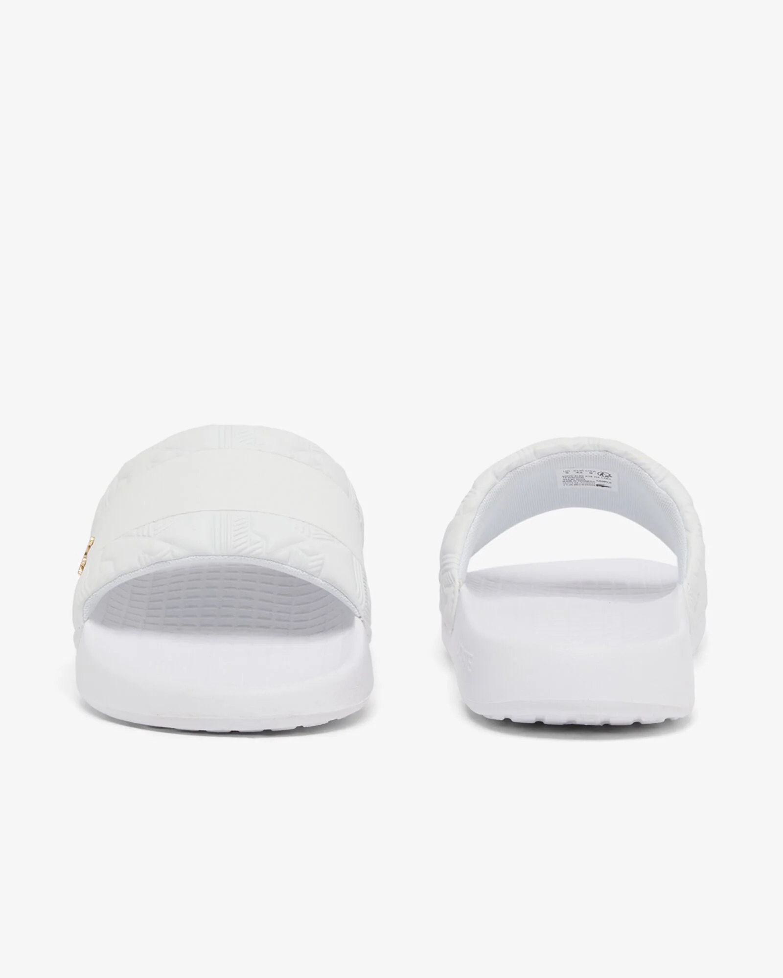 Lacoste Serve Hybrid Monogram Slides - White/White 21G - Image 6