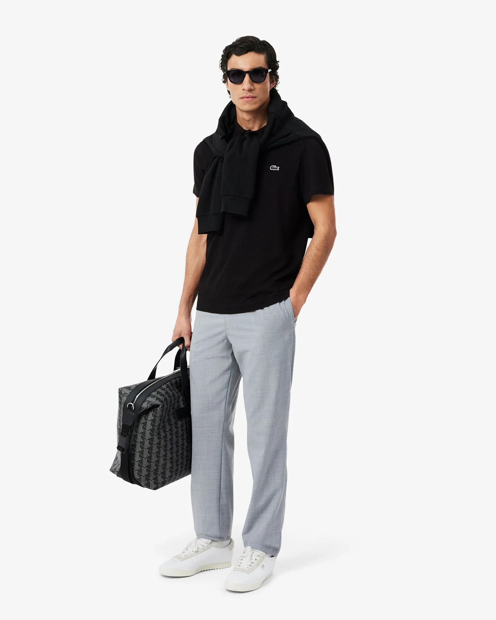 Lacoste Short Sleeved Mens Polo Shirt - Black 031 - Image 3
