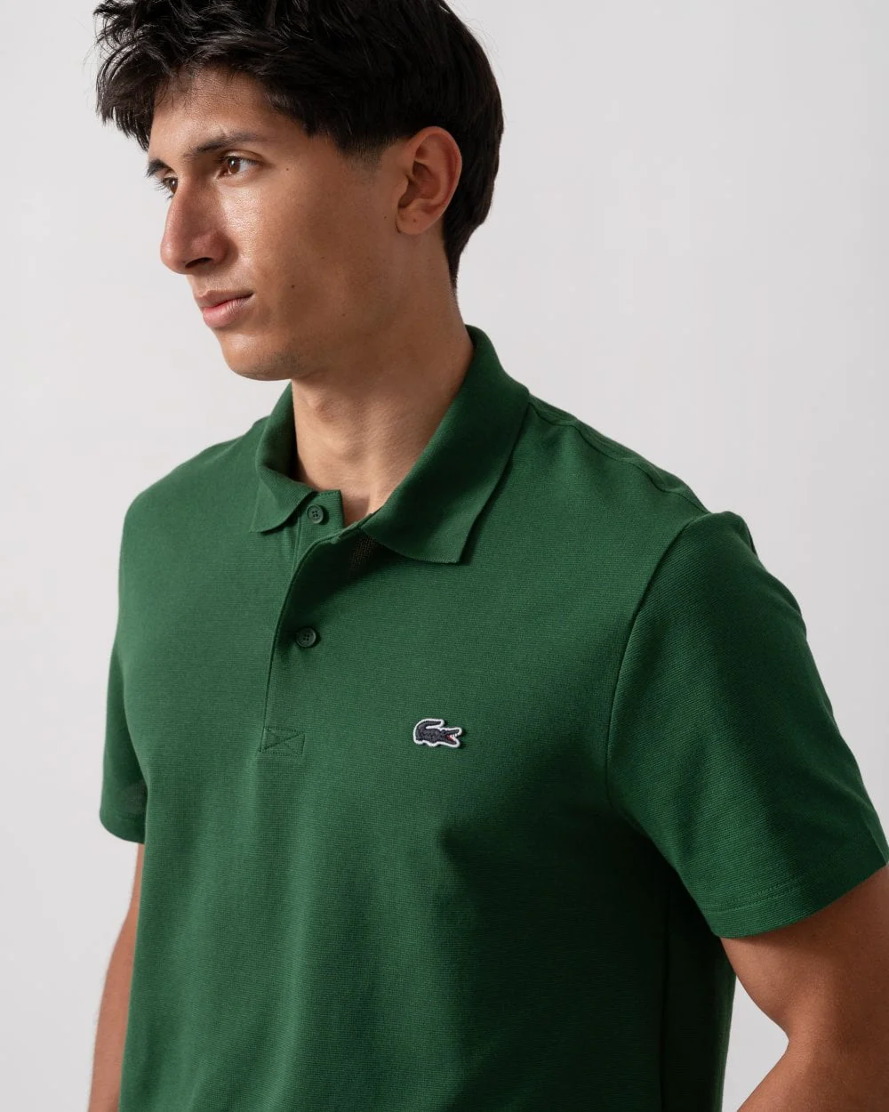 Lacoste Short Sleeved Mens Polo Shirt - Green 132 - Image 2