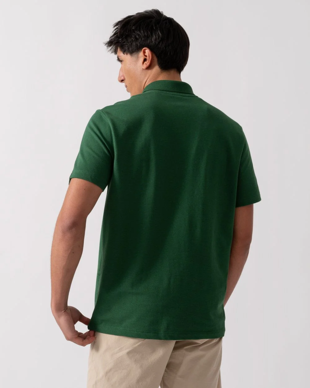 Lacoste Short Sleeved Mens Polo Shirt - Green 132 - Image 4