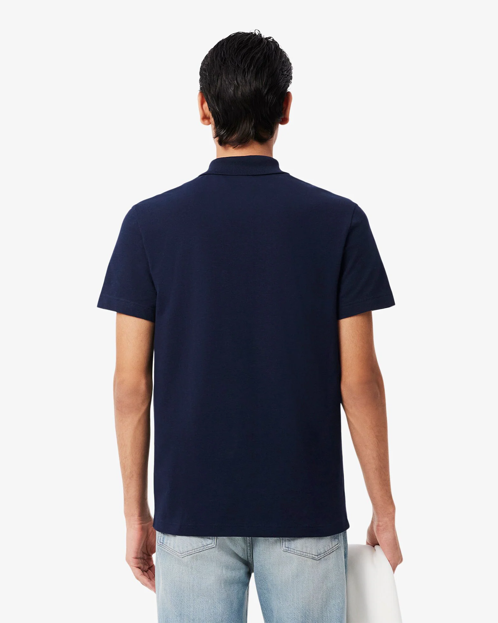Lacoste Short Sleeved Mens Polo Shirt - Navy Blue 166 - Image 4