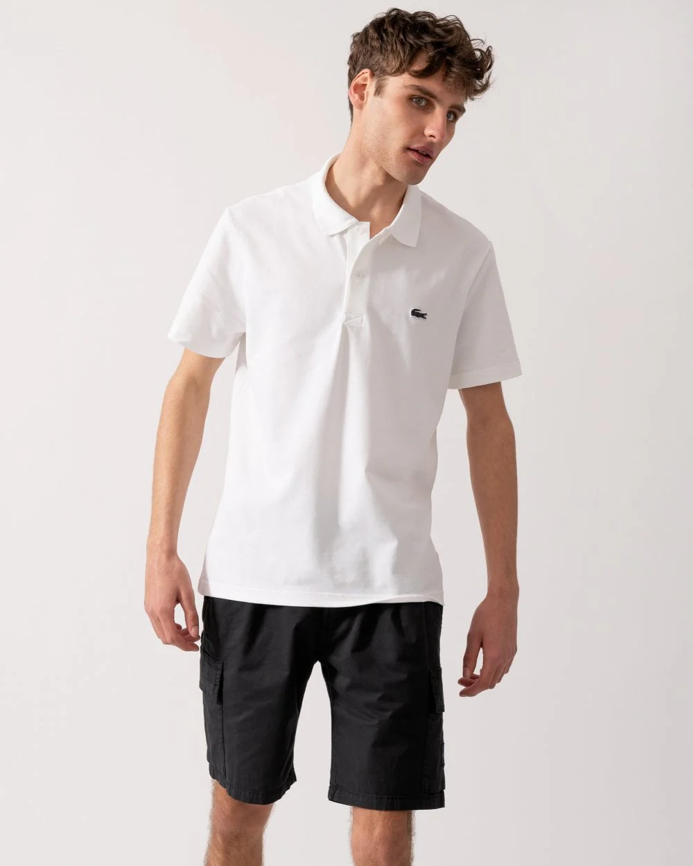 Lacoste Short Sleeved Mens Polo Shirt - White 001