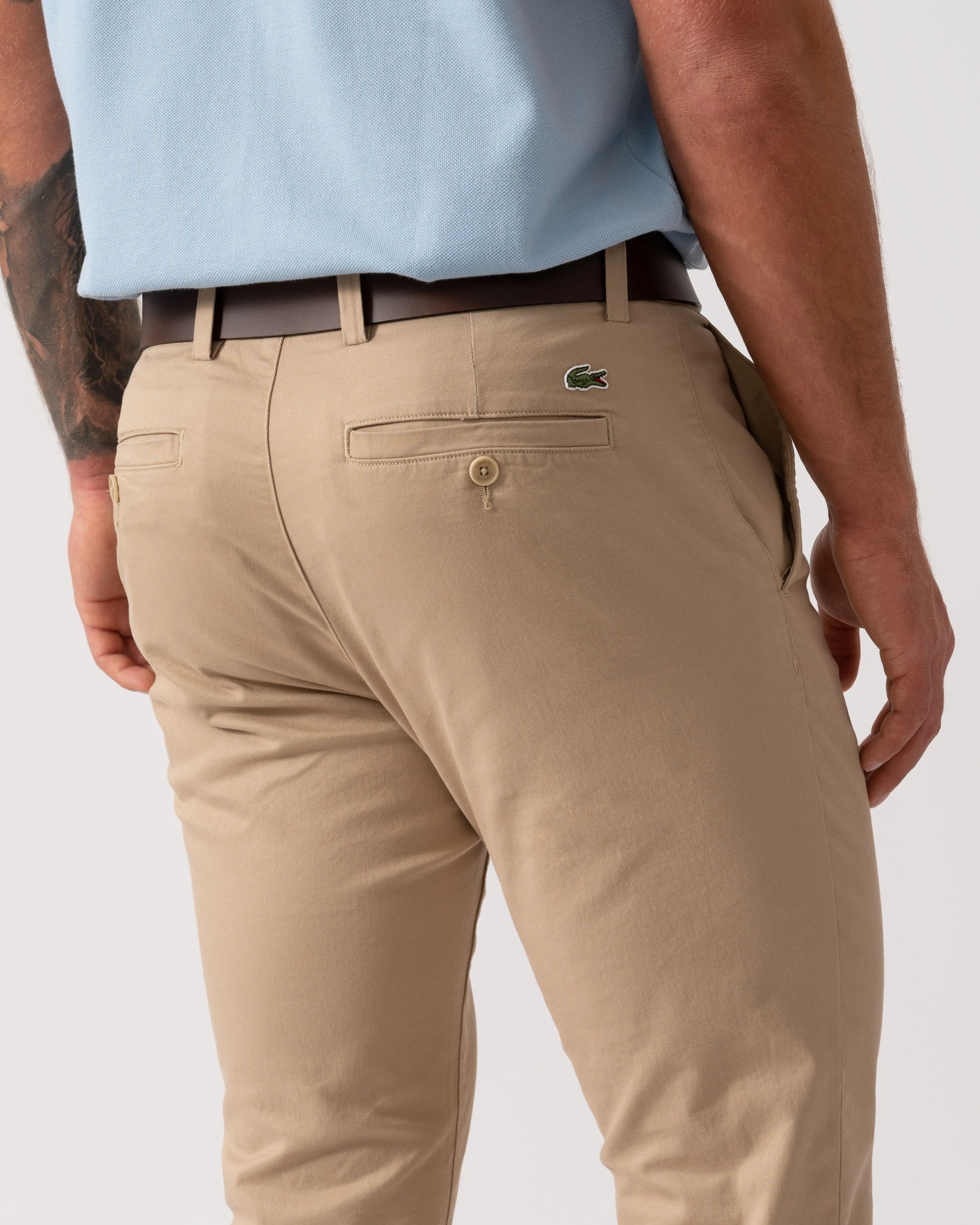 Lacoste Slim Fit Stretch Cotton Mens Chinos - Viennese 02S - Image 4