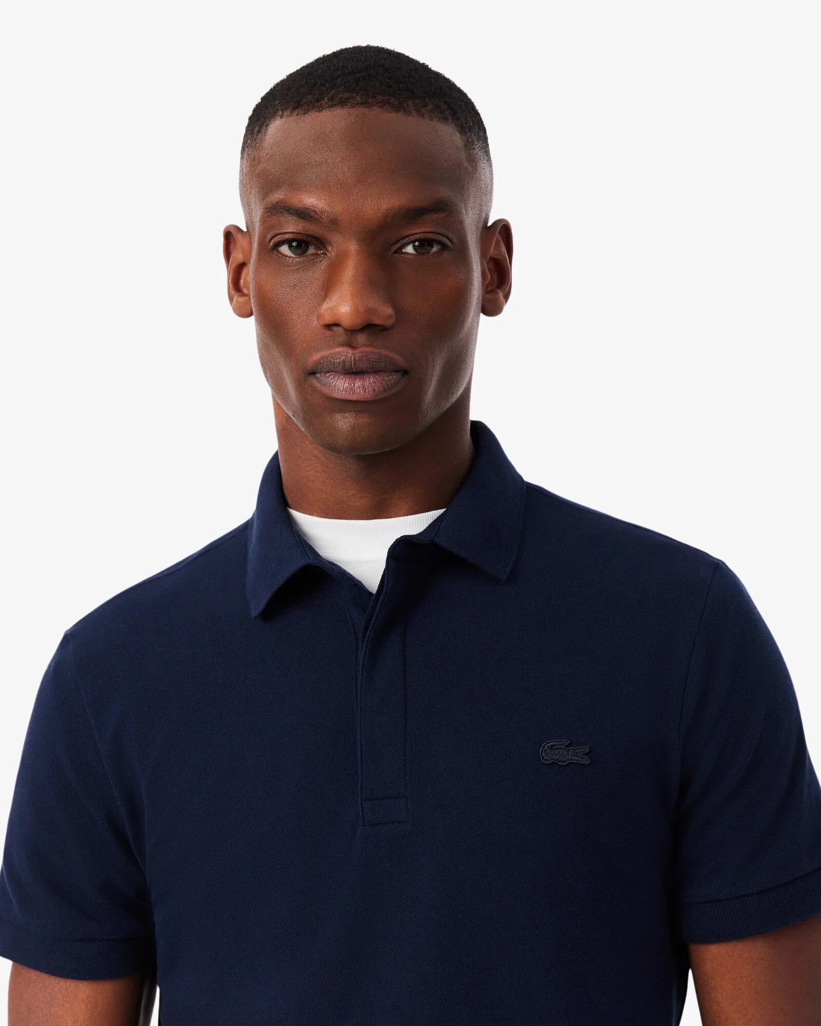 Lacoste Smart Paris Mens Stretch Cotton Polo Shirt - Midnight Blue 166 - Image 2