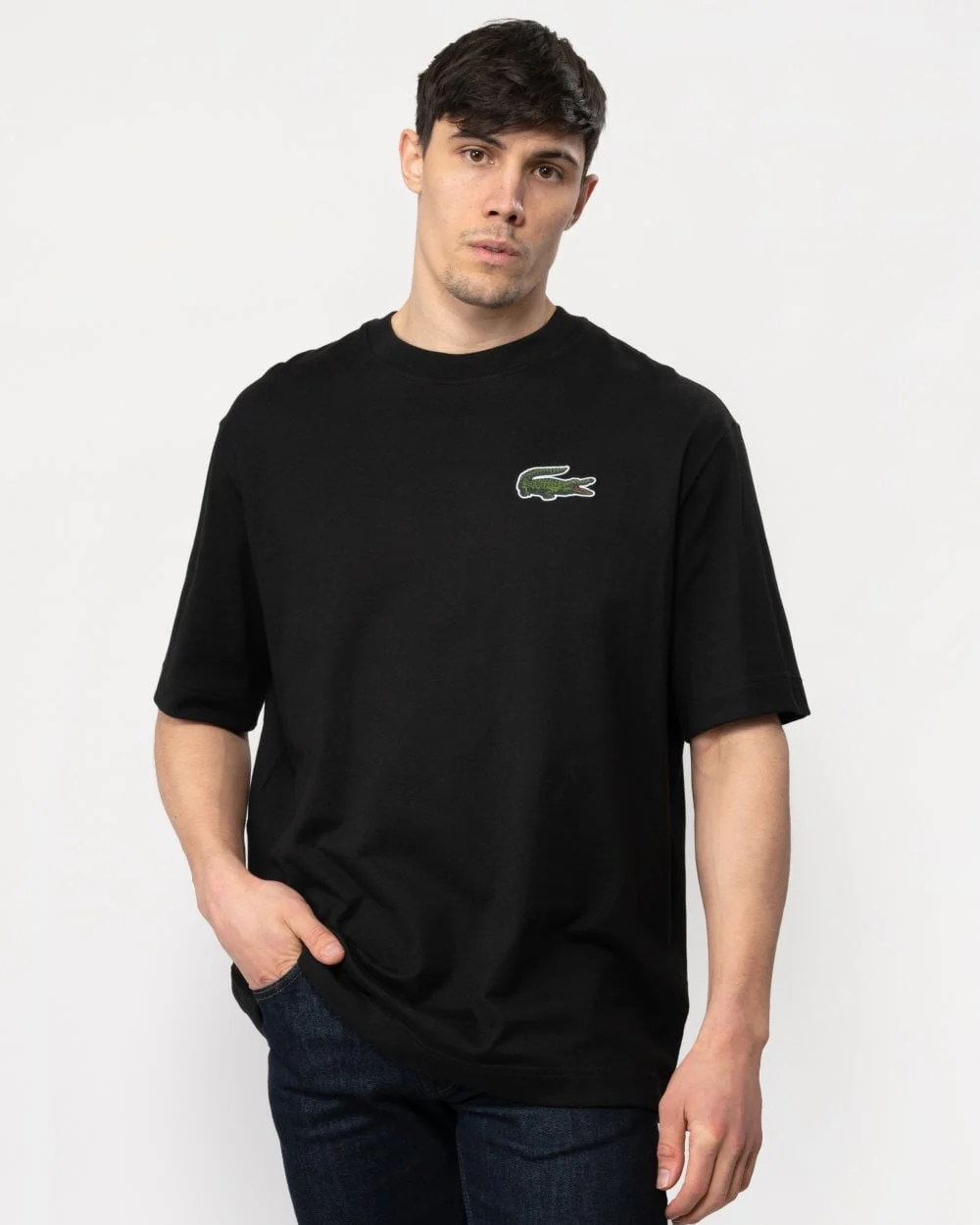 Lacoste Unisex Loose Fit Large Crocodile T-shirt
