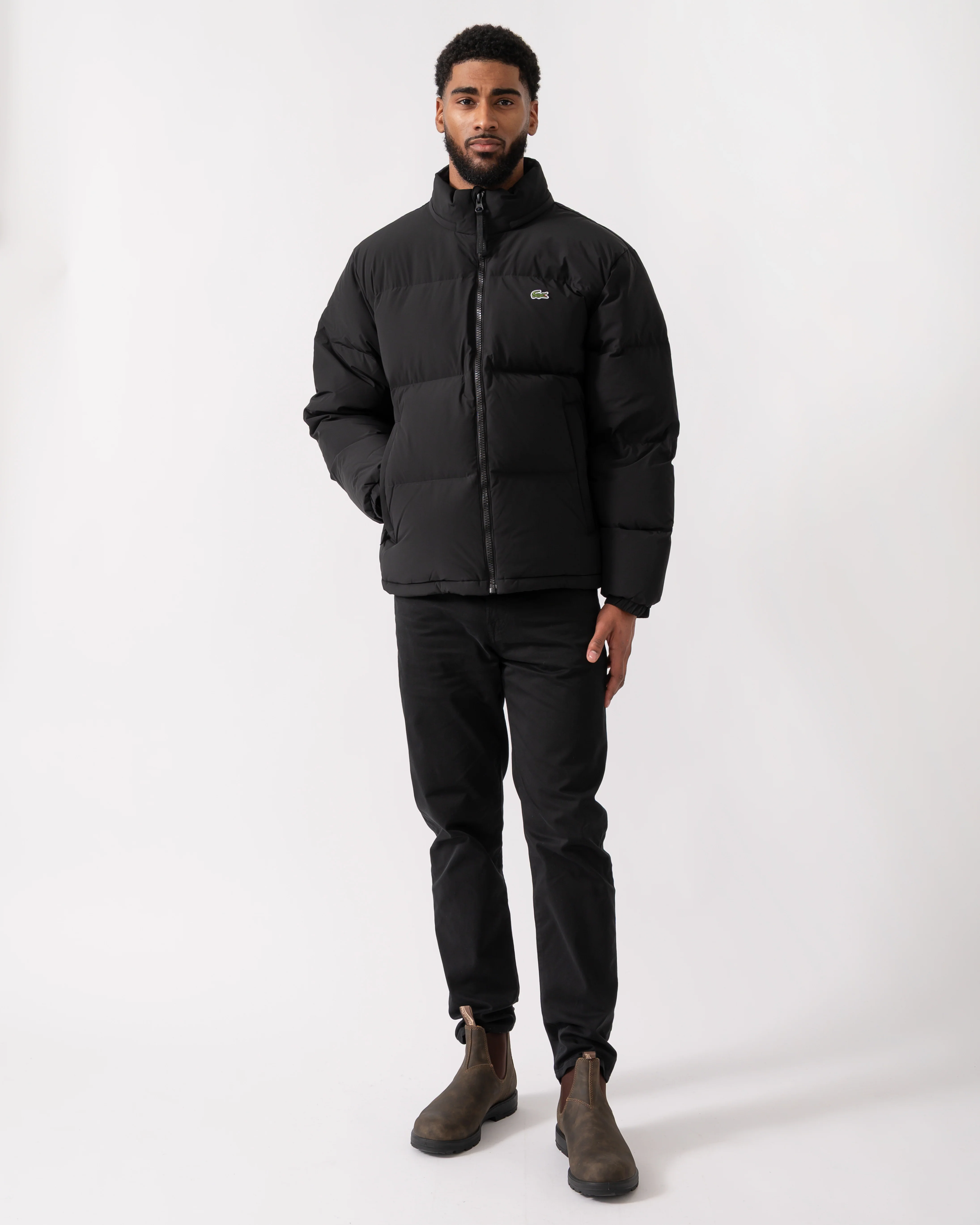 Lacoste Water-Repellent Packable Hood Mens Down Jacket - Black 031 - Image 2