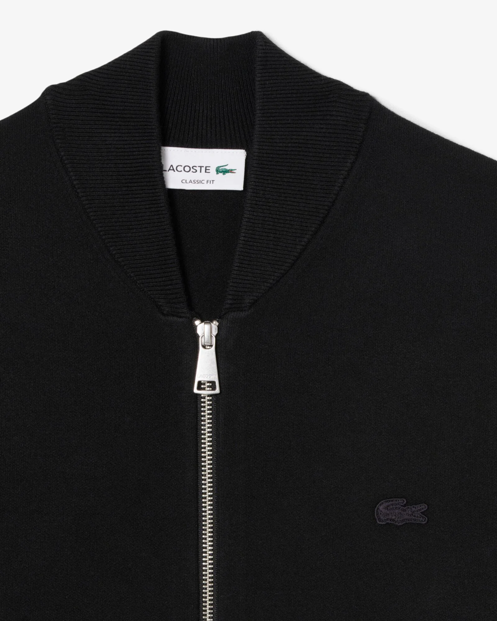Lacoste Zipped Mens Sweater - Black 031 - Image 2