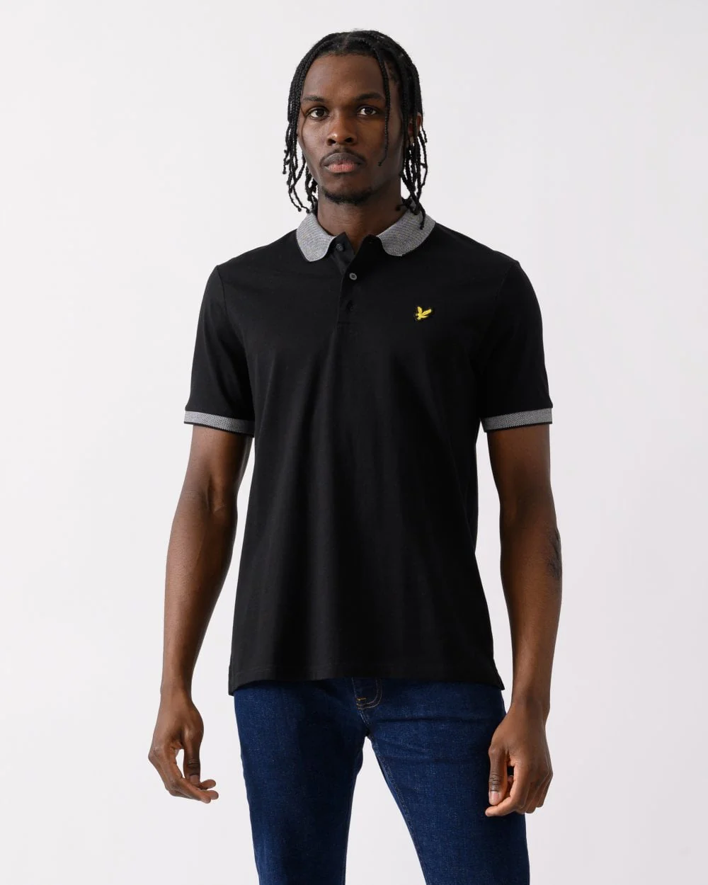 Lyle & Scott Branded Mens Tipped Polo Shirt
