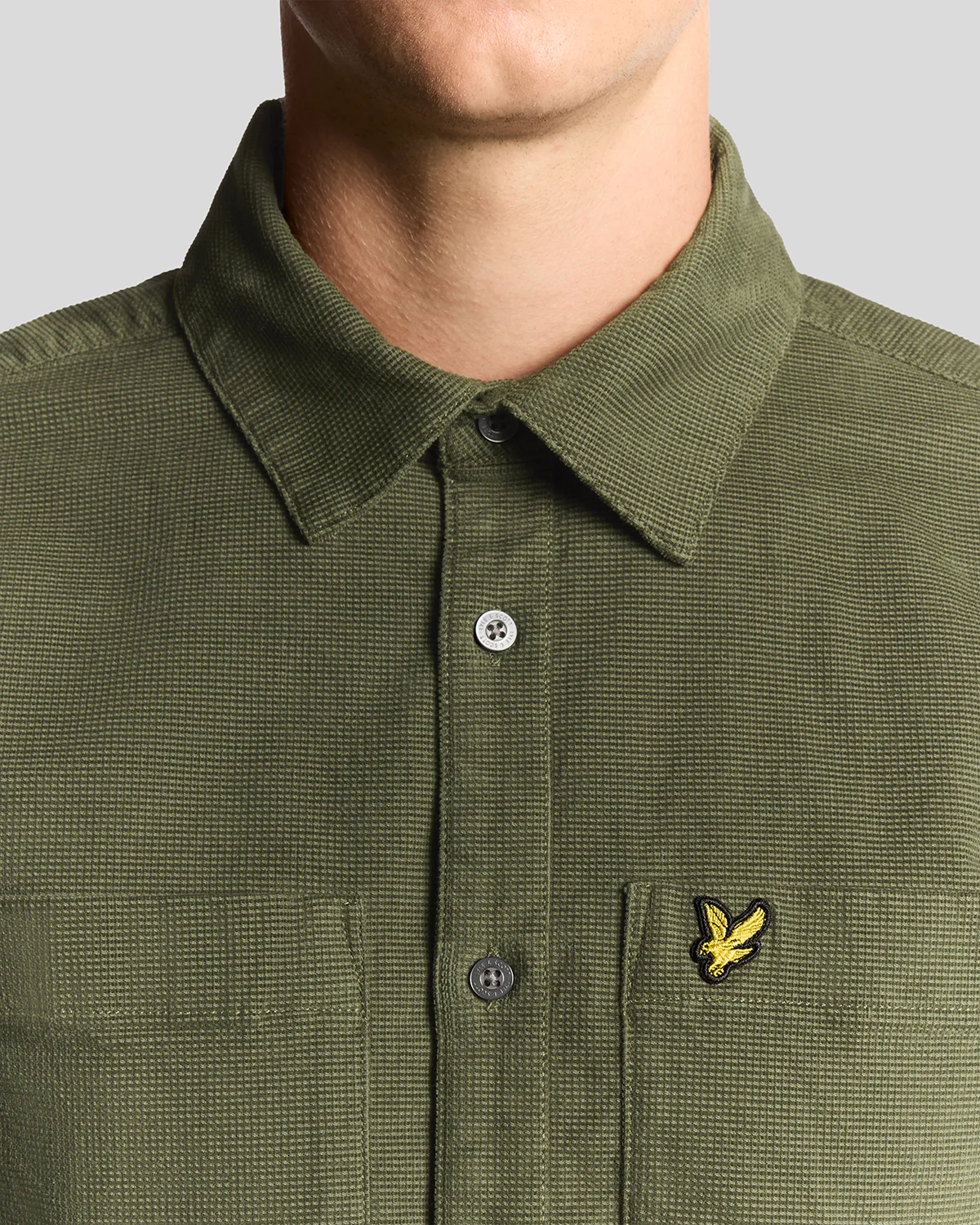 Lyle & Scott Corduroy Shirt - X848 Deep Depths - Image 2