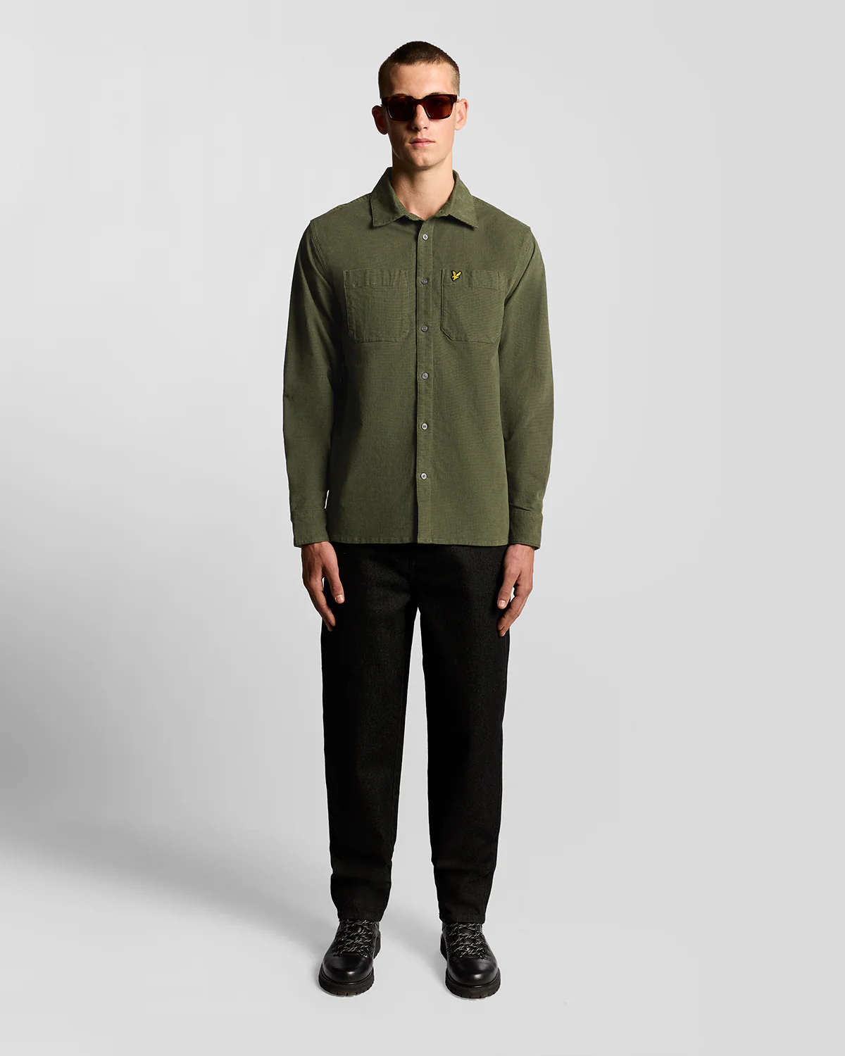 Lyle & Scott Corduroy Shirt - X848 Deep Depths - Image 3