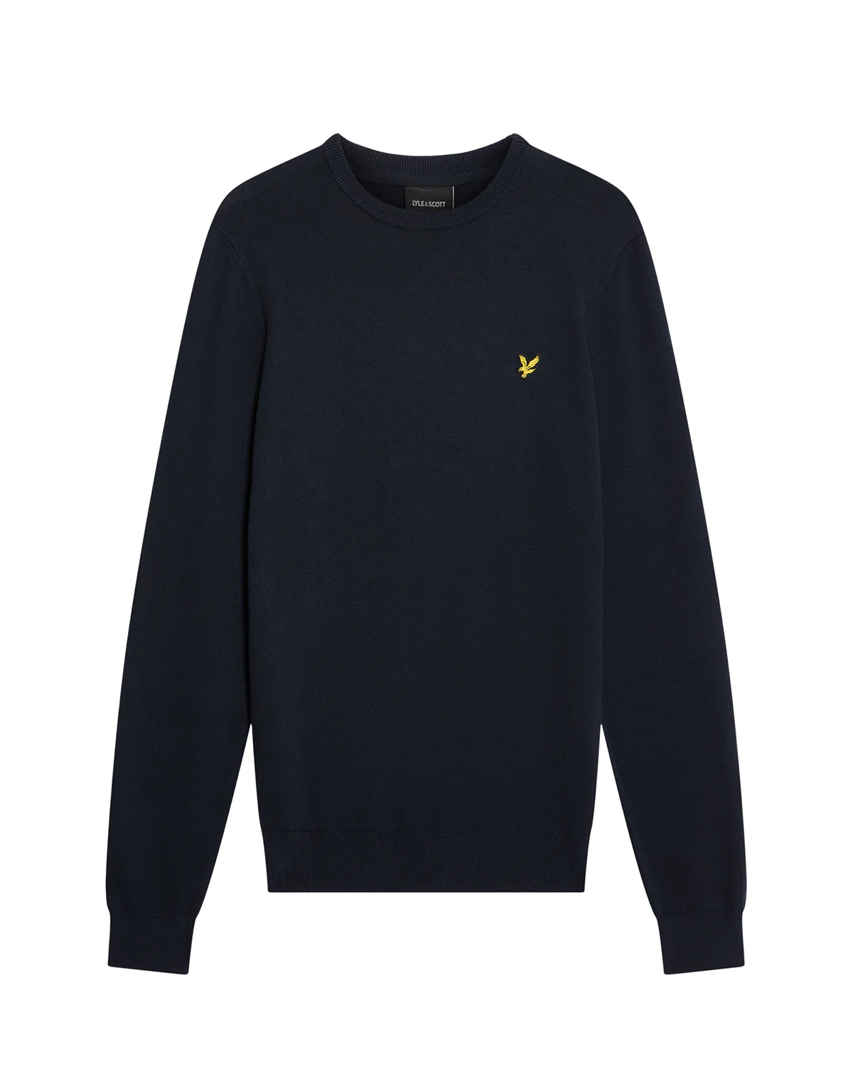 Lyle & Scott Cotton Crew Neck Mens Jumper - Z271 Dark Navy - Image 6