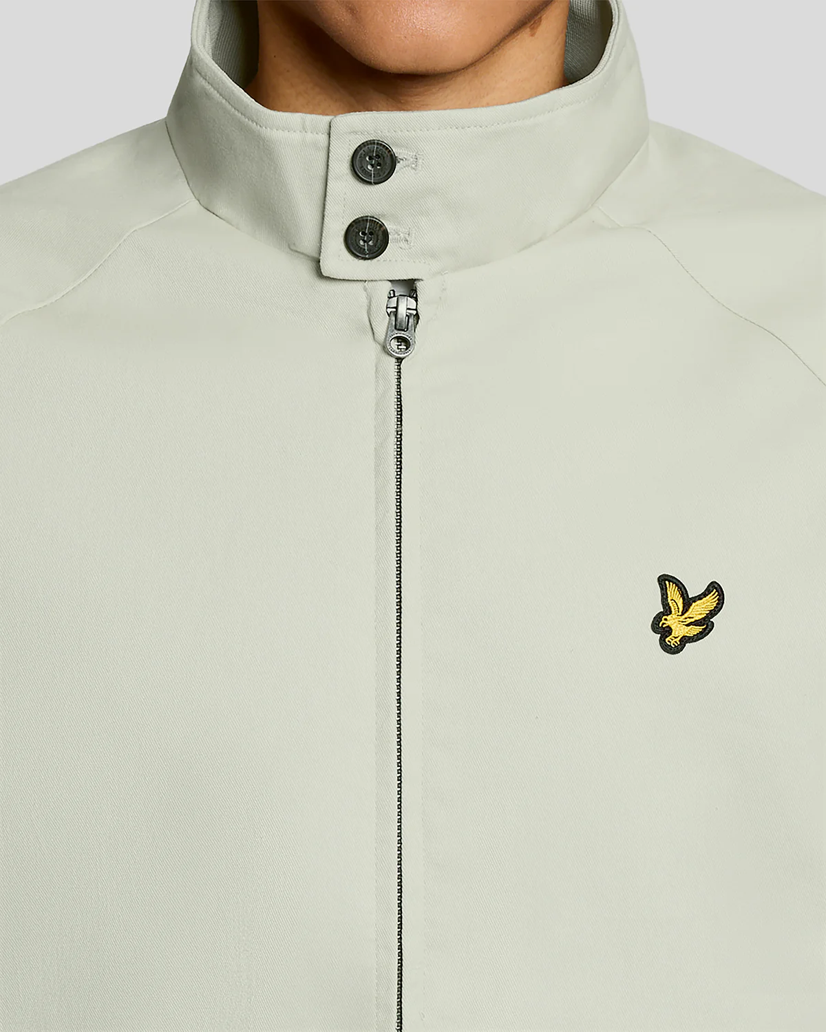 Lyle & Scott Cotton Mens Harrington Jacket - Y117 Wheat - Image 2