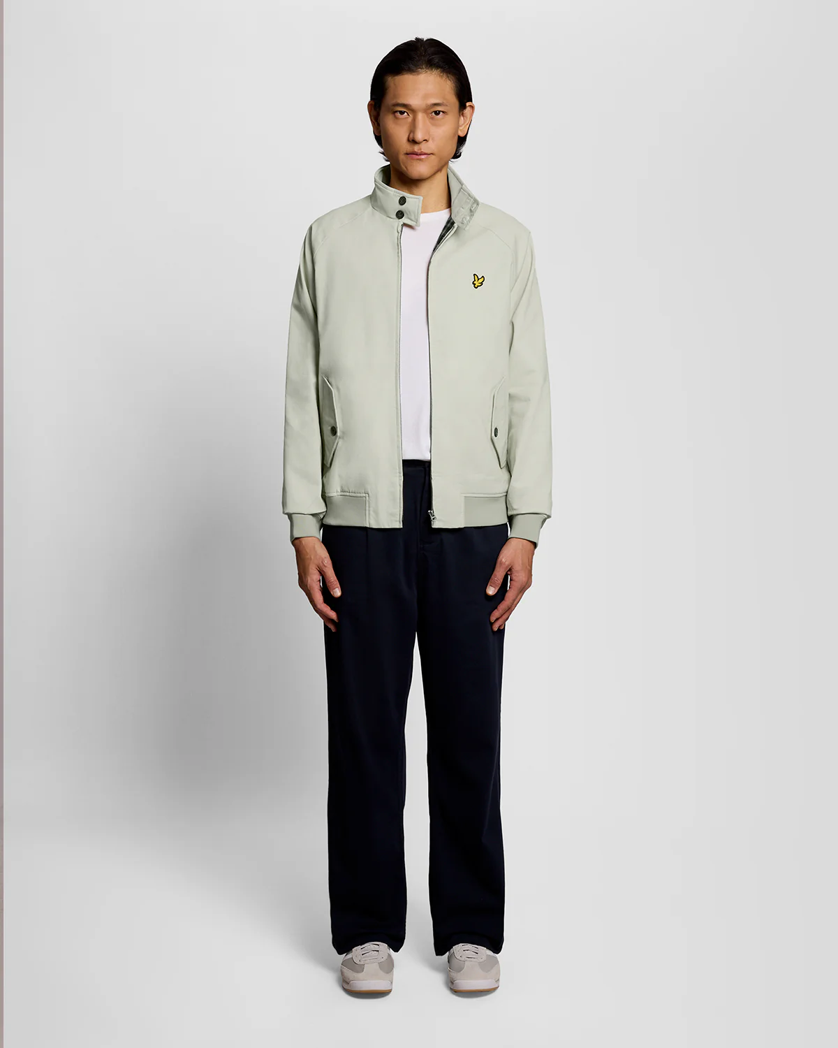 Lyle & Scott Cotton Mens Harrington Jacket - Y117 Wheat - Image 3