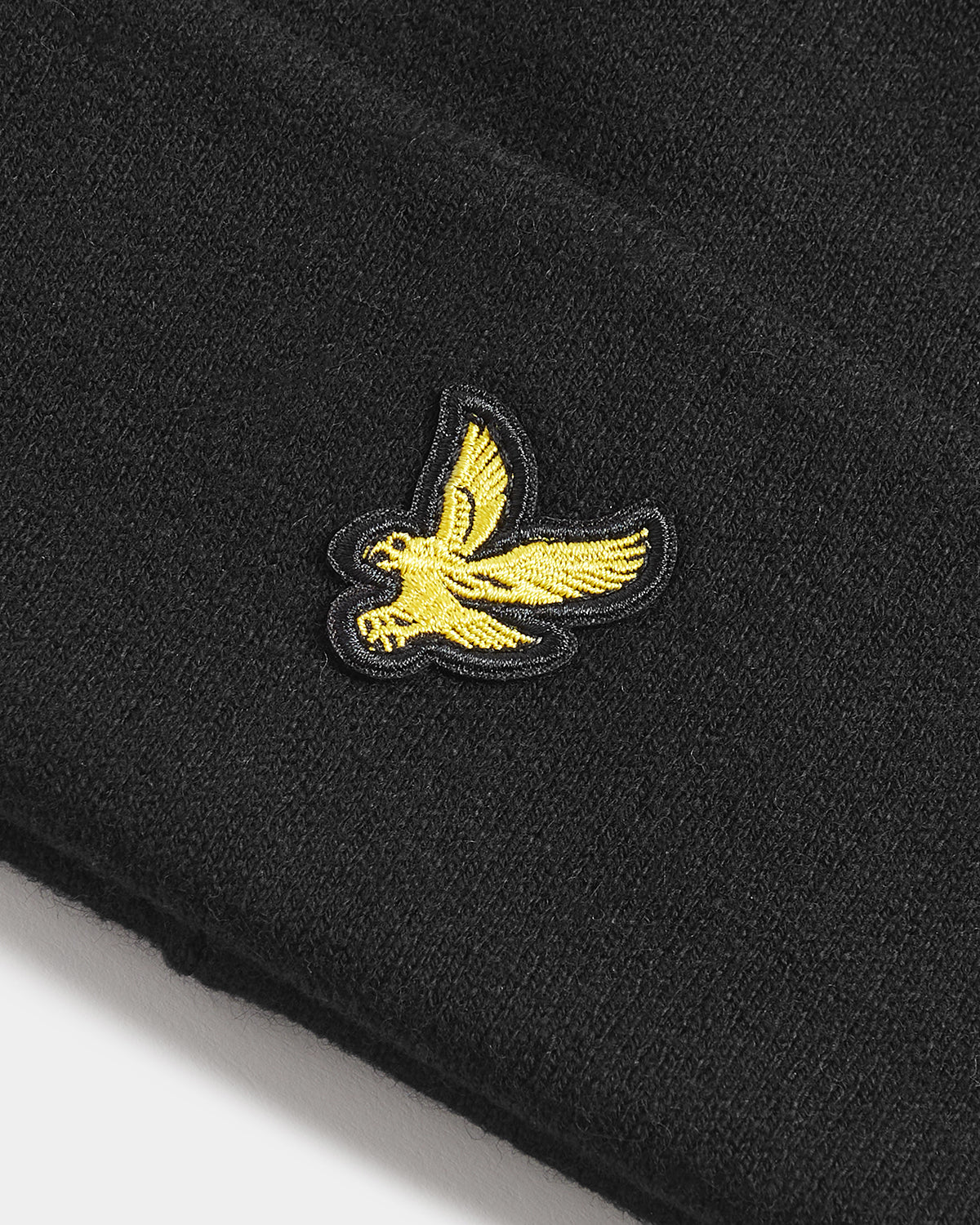 Lyle & Scott Cotton Merino Beanie - Z865 Jet Black - Image 2