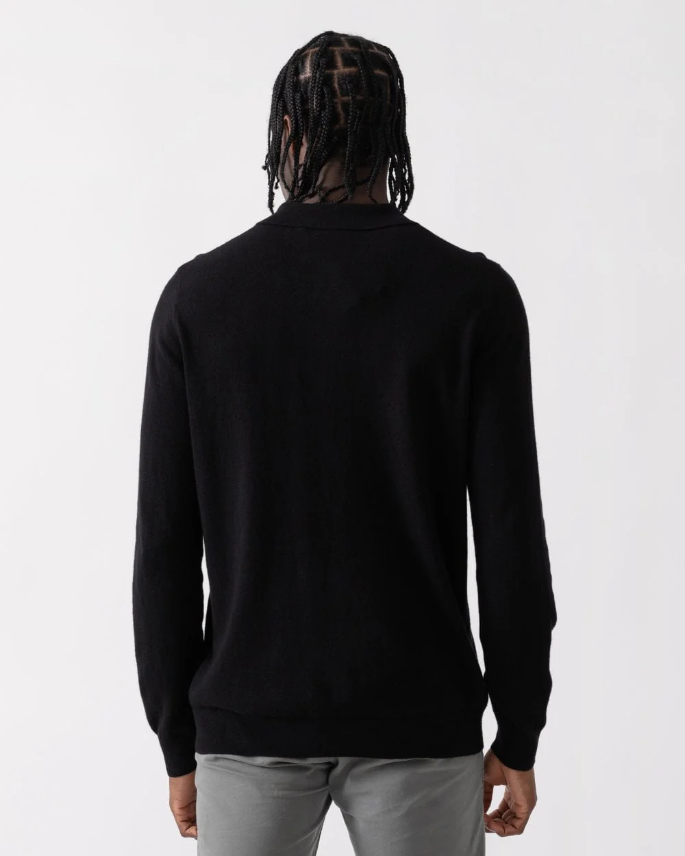 Lyle & Scott Cotton Merino Mens Long Sleeve Knitted Polo - Image 4