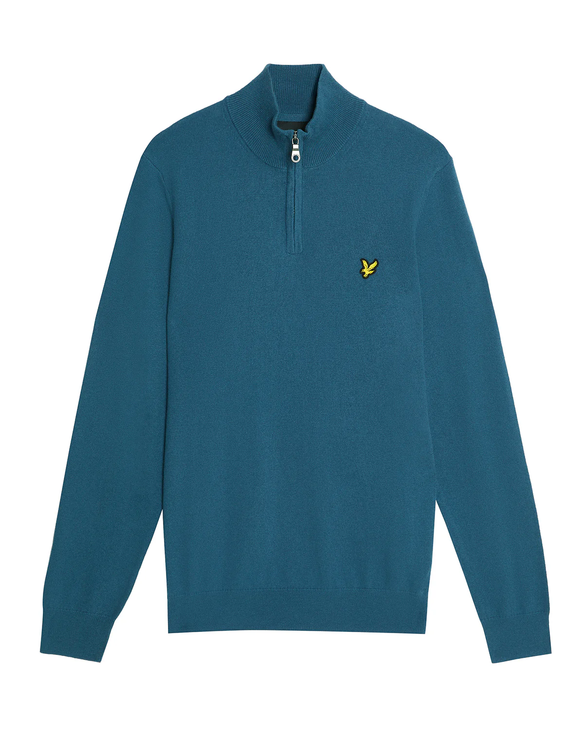 Lyle & Scott Cotton Merino Mens Quarter Zip Jumper - X862 Deep Water - Image 6