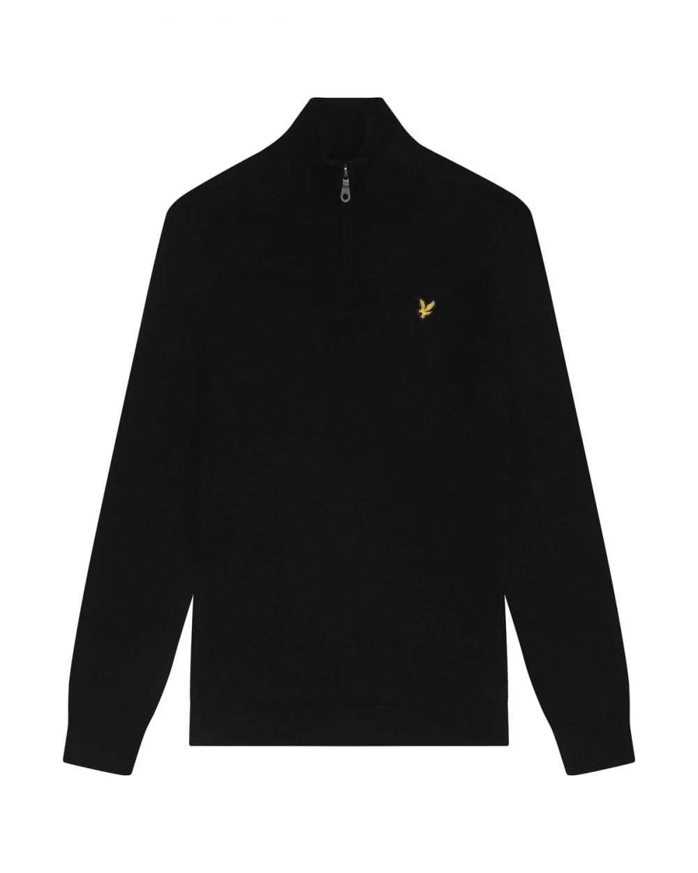 Lyle & Scott Cotton Merino Mens Quarter Zip Jumper - Z865 Jet Black - Image 5