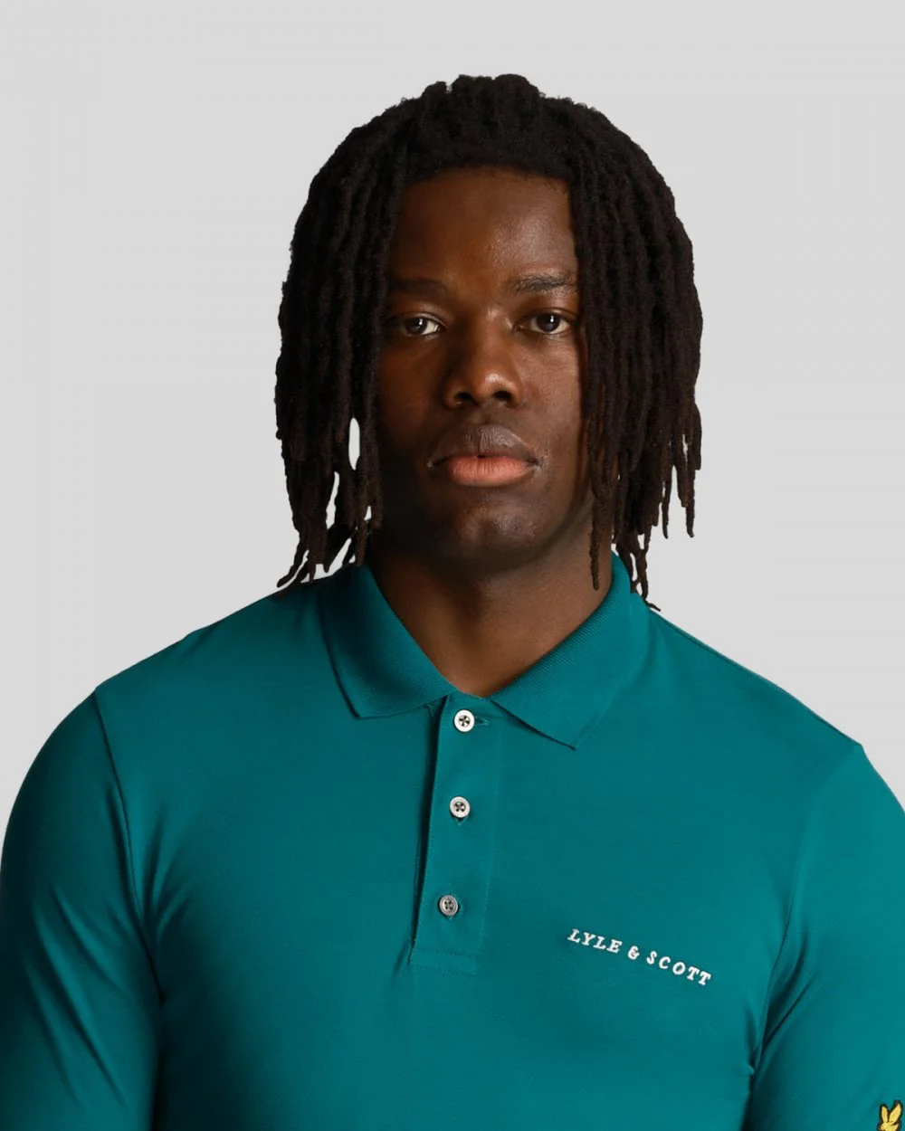 Lyle & Scott Embroidered Mens Polo Shirt - X154 Court Green - Image 2